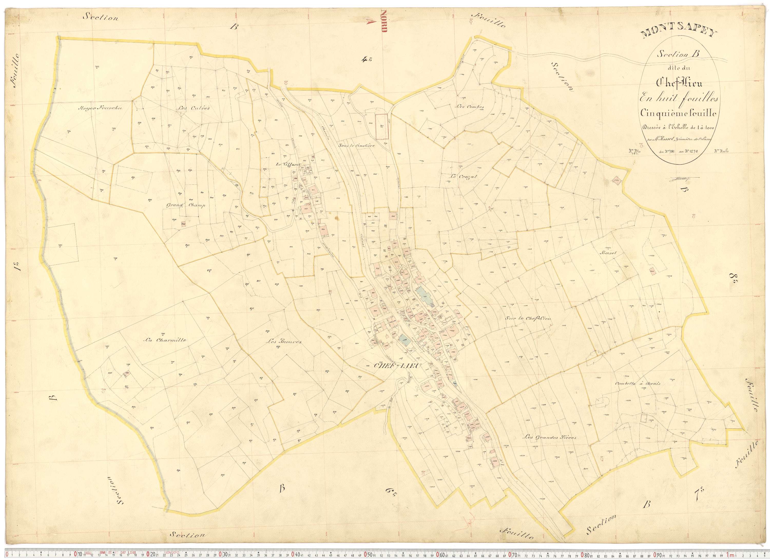 Montsapey - Plans cadastraux du premier cadastre français.