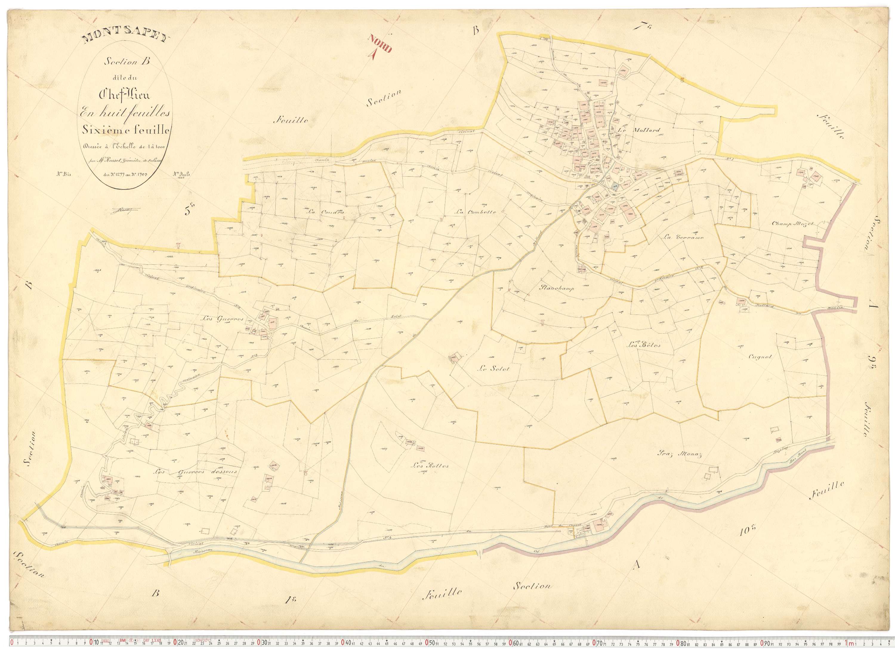 Montsapey - Plans cadastraux du premier cadastre français.