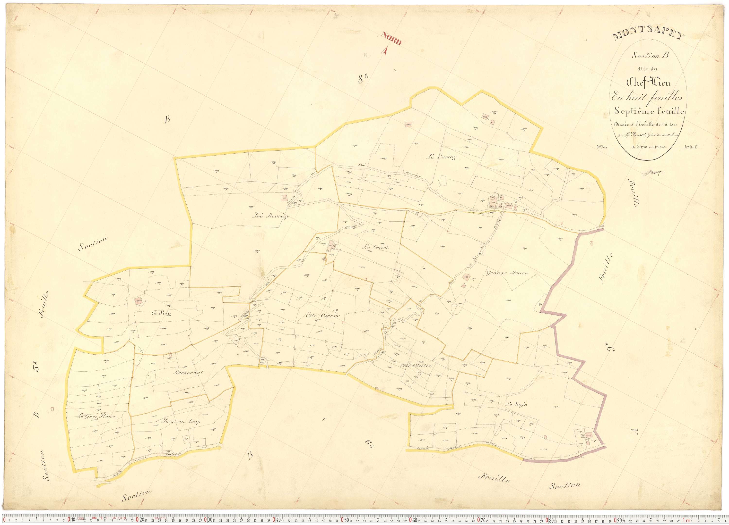 Montsapey - Plans cadastraux du premier cadastre français.