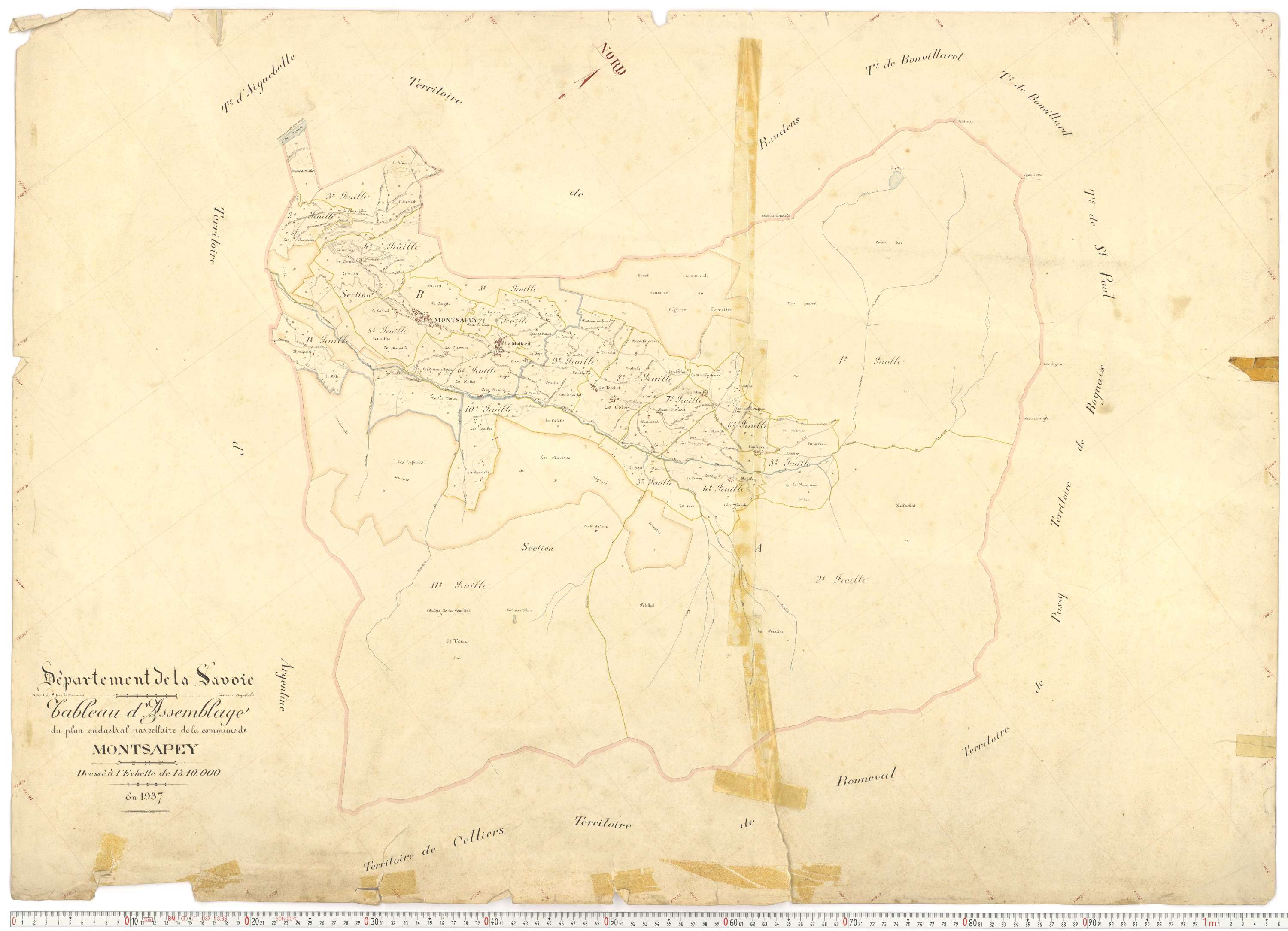 Montsapey - Plans cadastraux du premier cadastre français.
