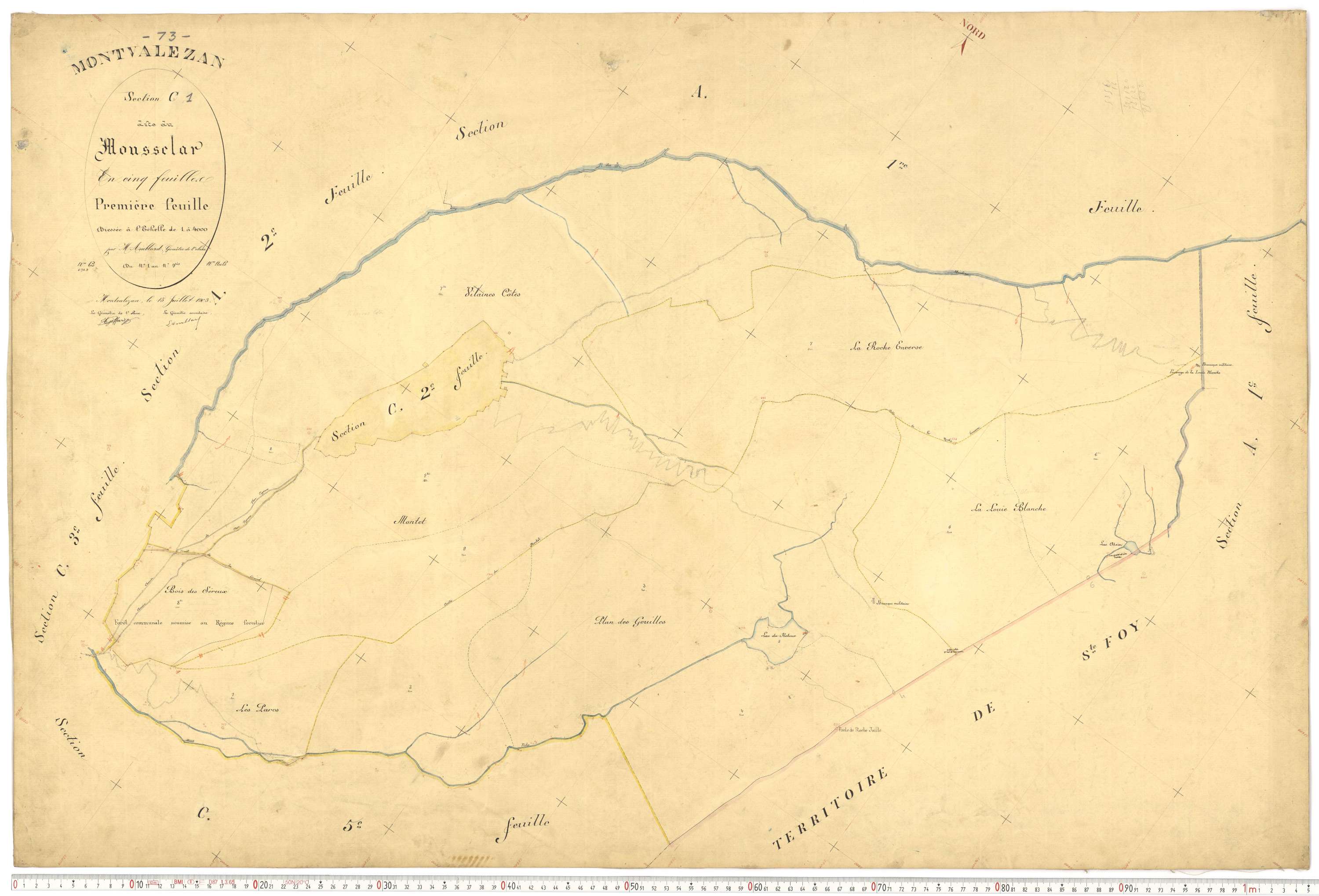 Montvalezan - Plans cadastraux du premier cadastre français.