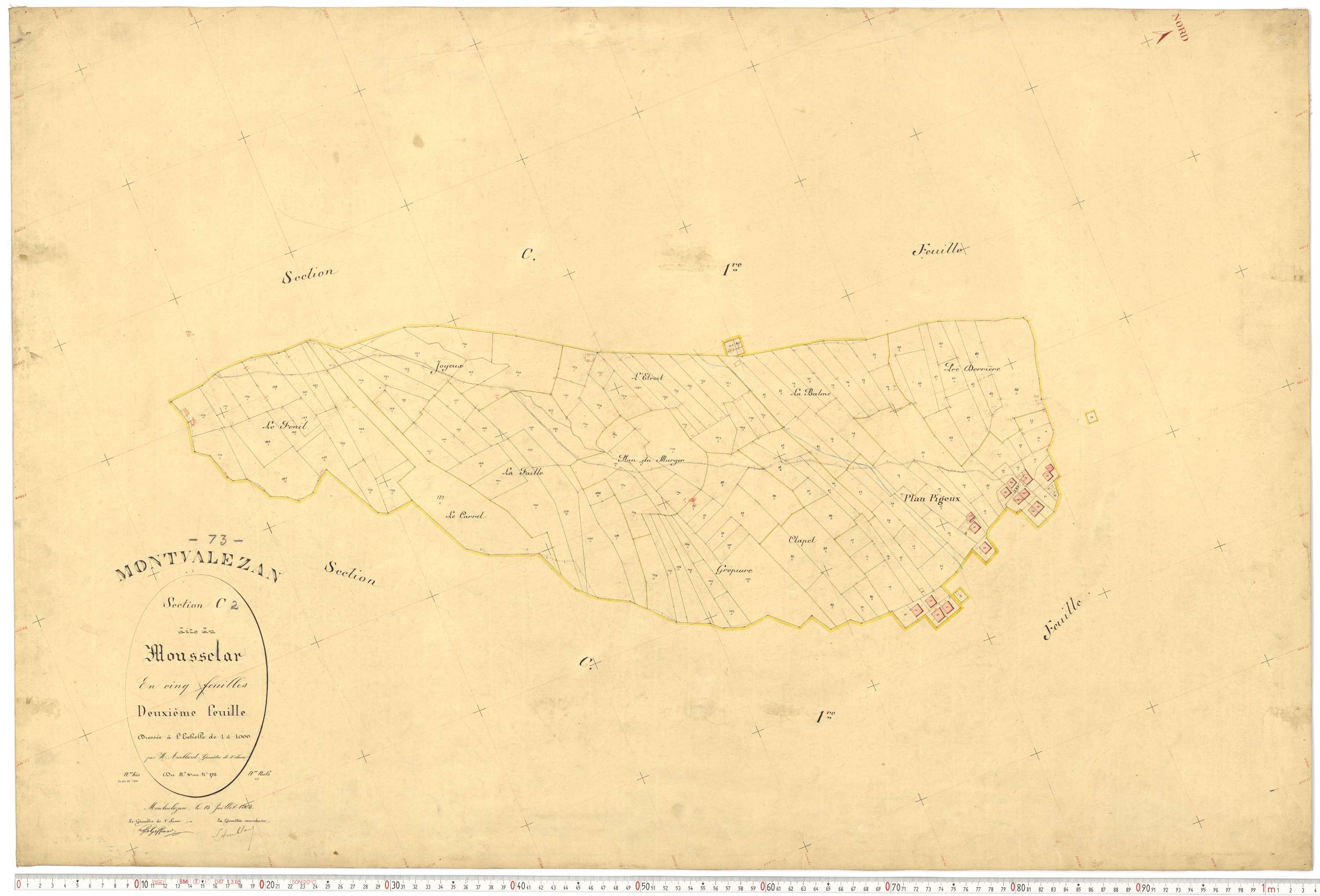 Montvalezan - Plans cadastraux du premier cadastre français.