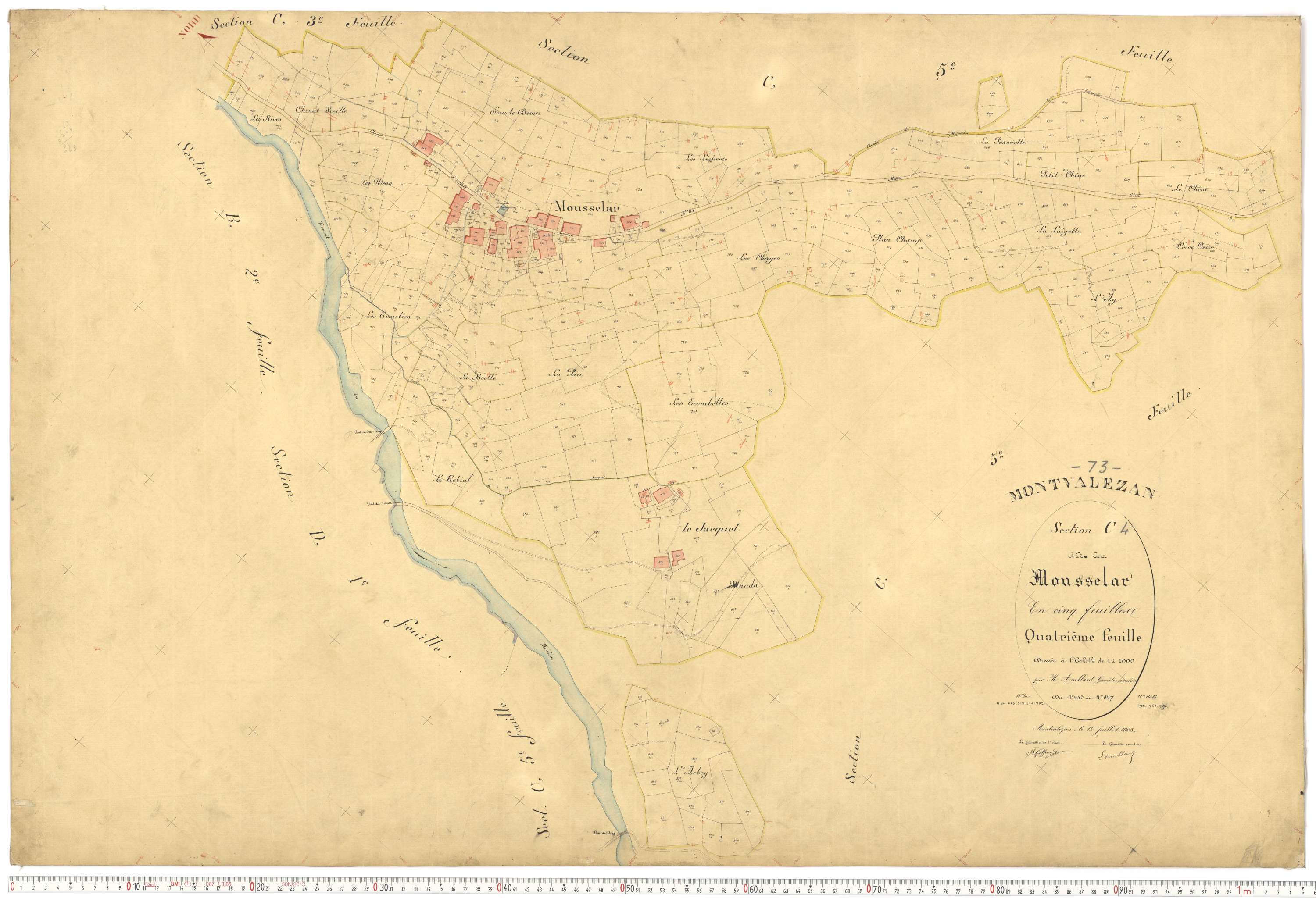 Montvalezan - Plans cadastraux du premier cadastre français.