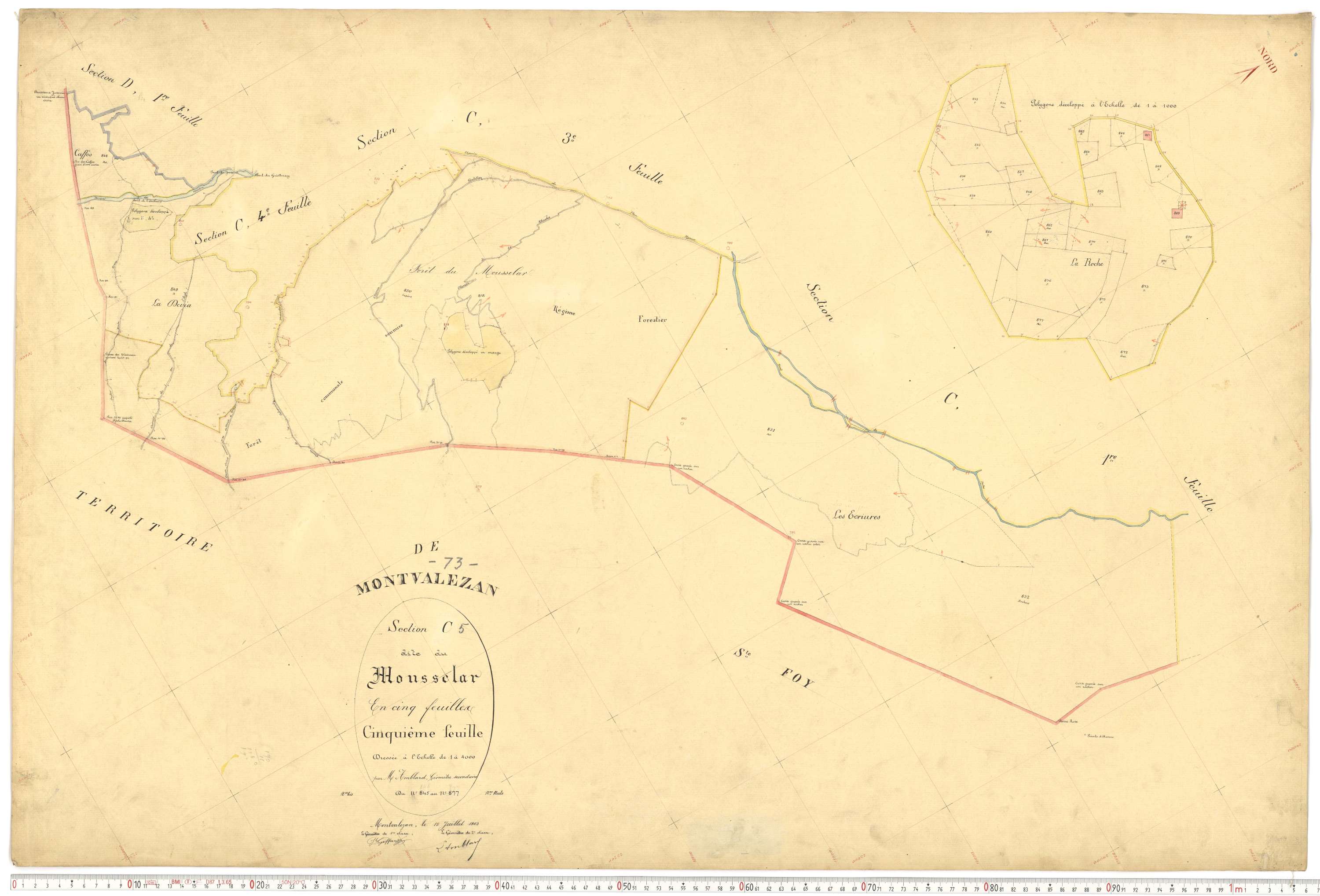 Montvalezan - Plans cadastraux du premier cadastre français.