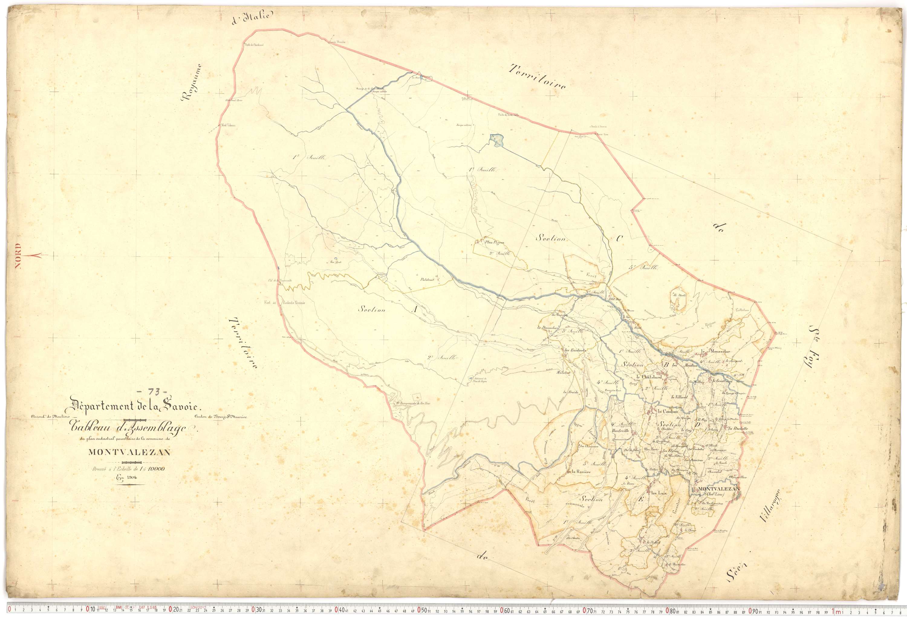 Montvalezan - Plans cadastraux du premier cadastre français.