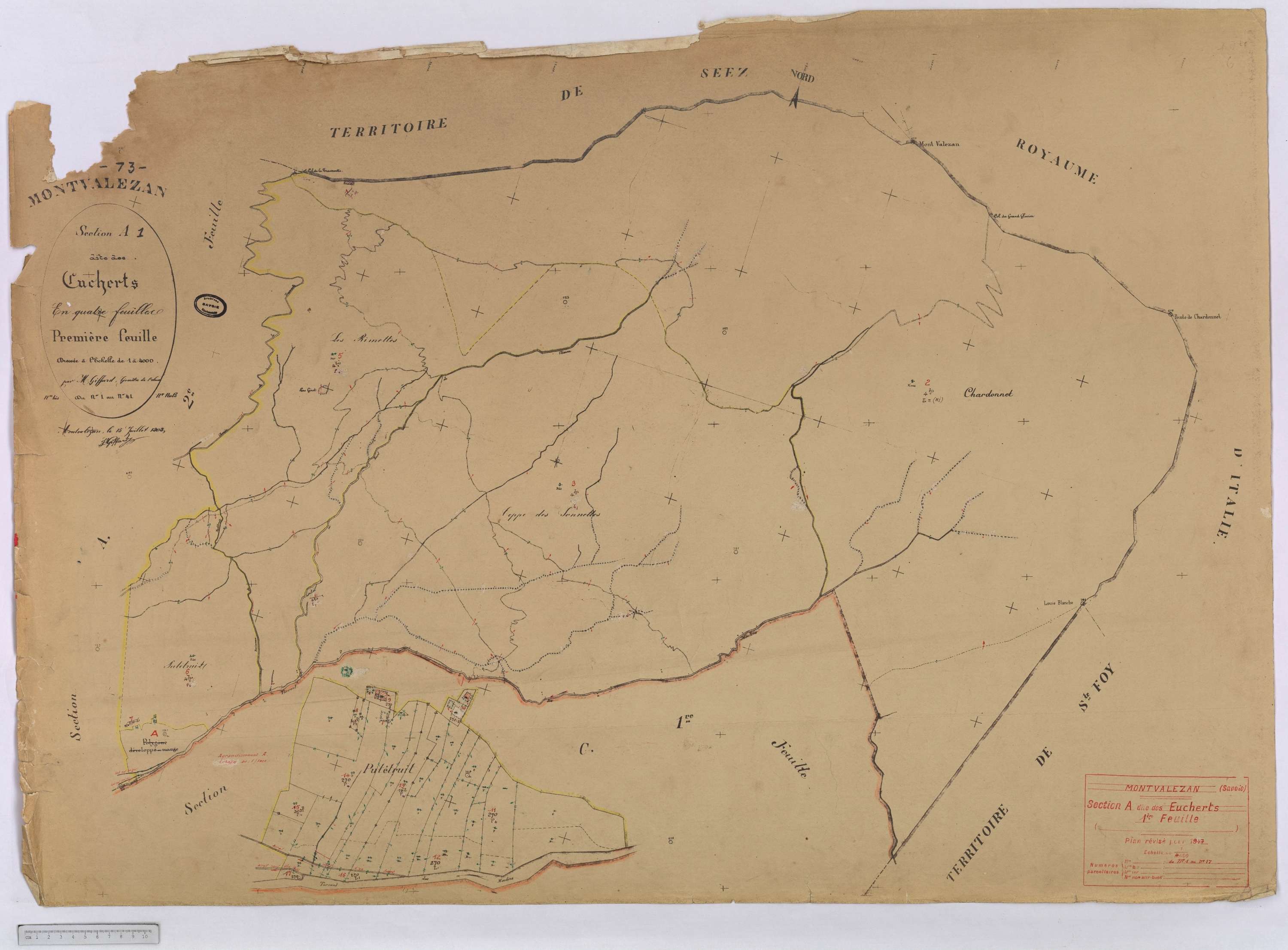 Montvalezan - Cadastre rénove (1947).