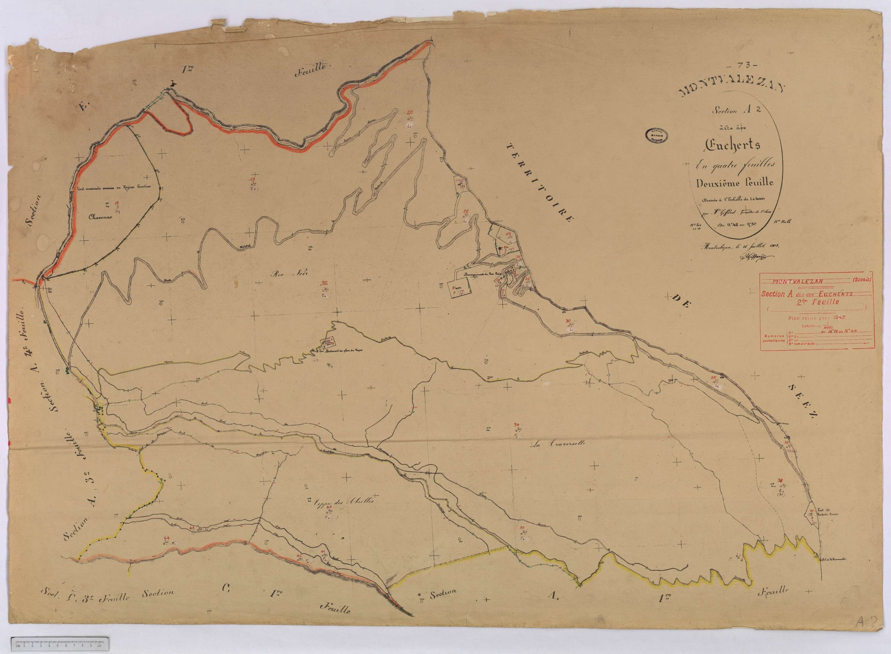 Montvalezan - Cadastre rénove (1947).