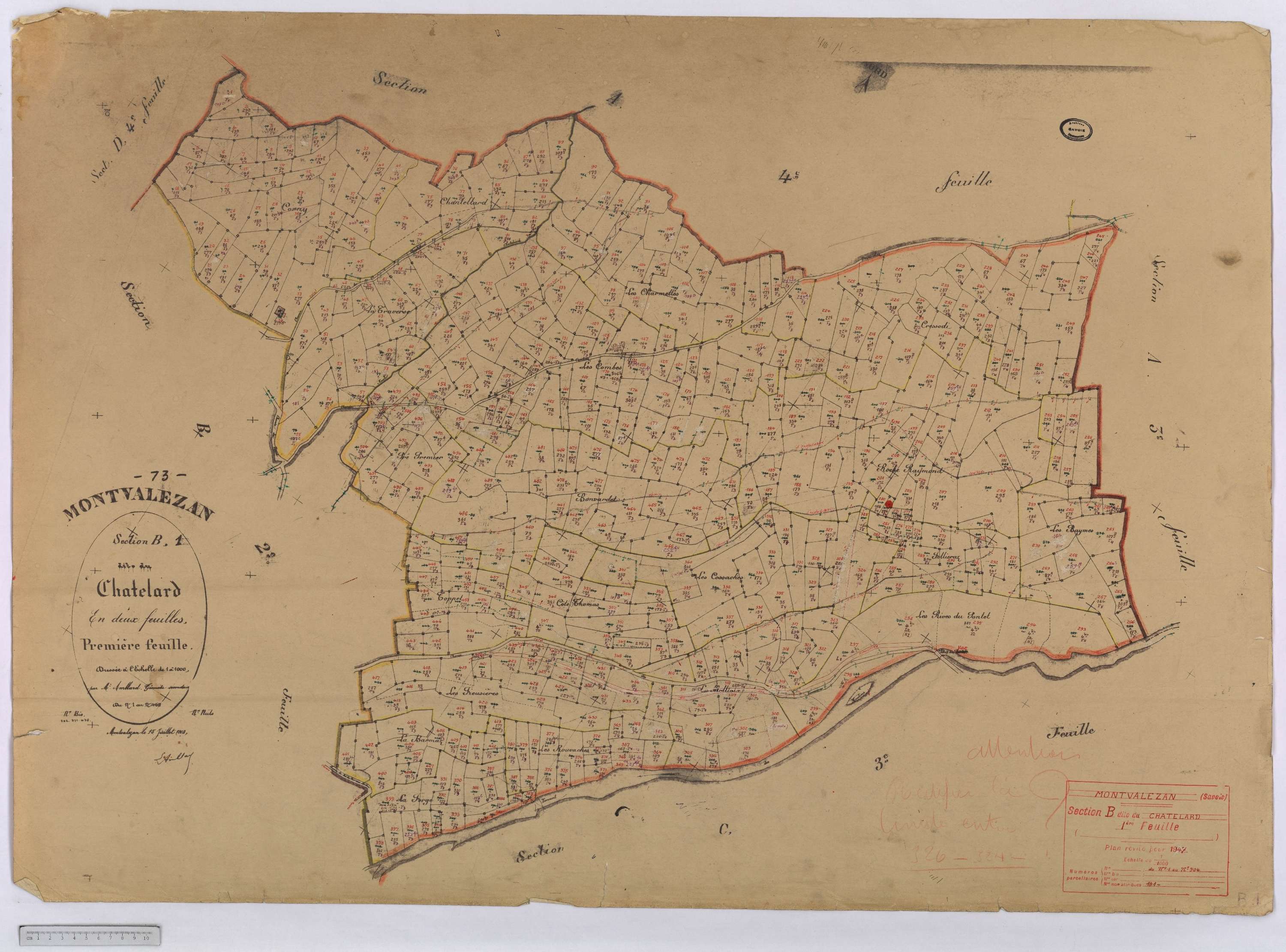 Montvalezan - Cadastre rénove (1947).