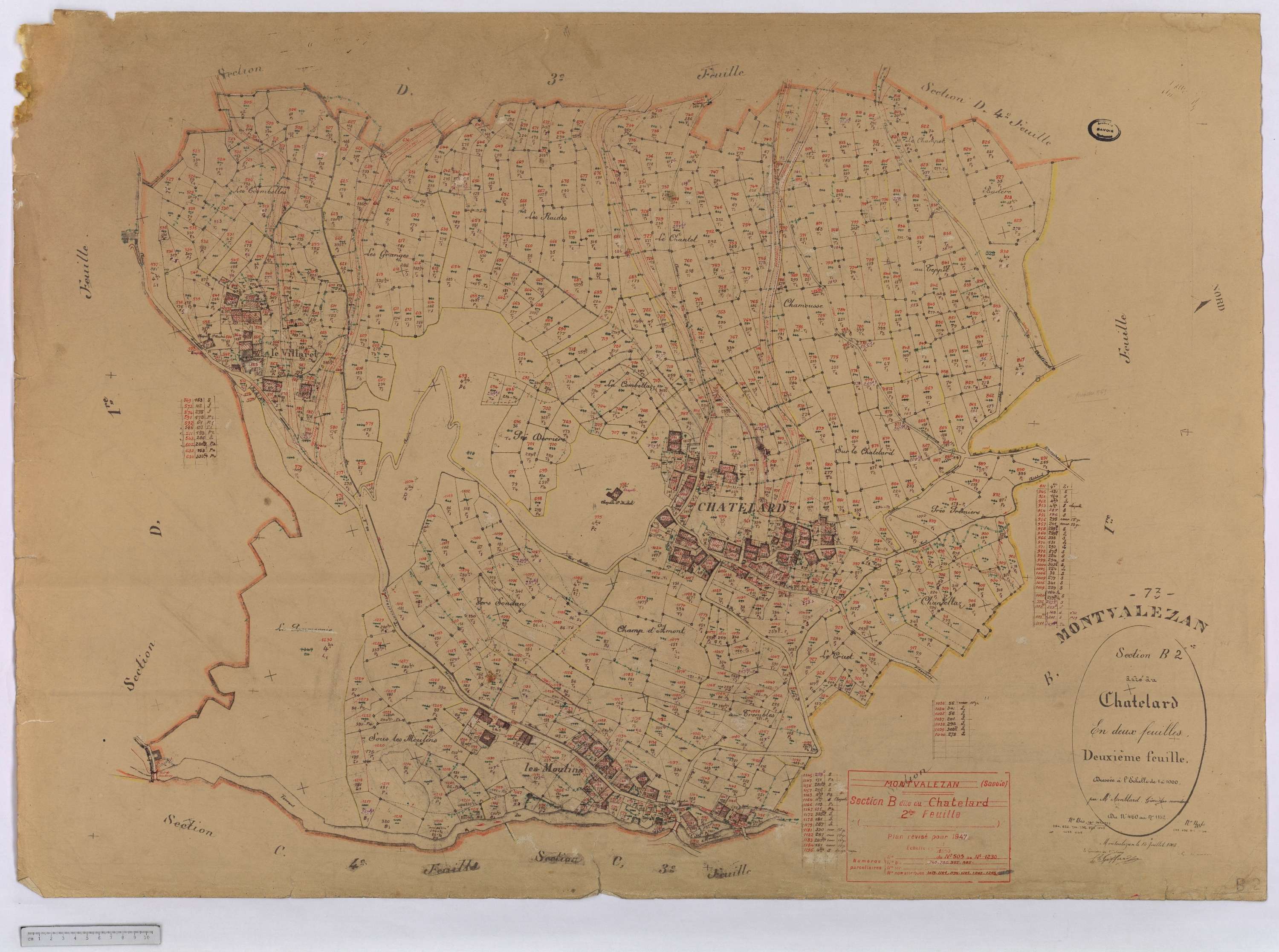 Montvalezan - Cadastre rénove (1947).