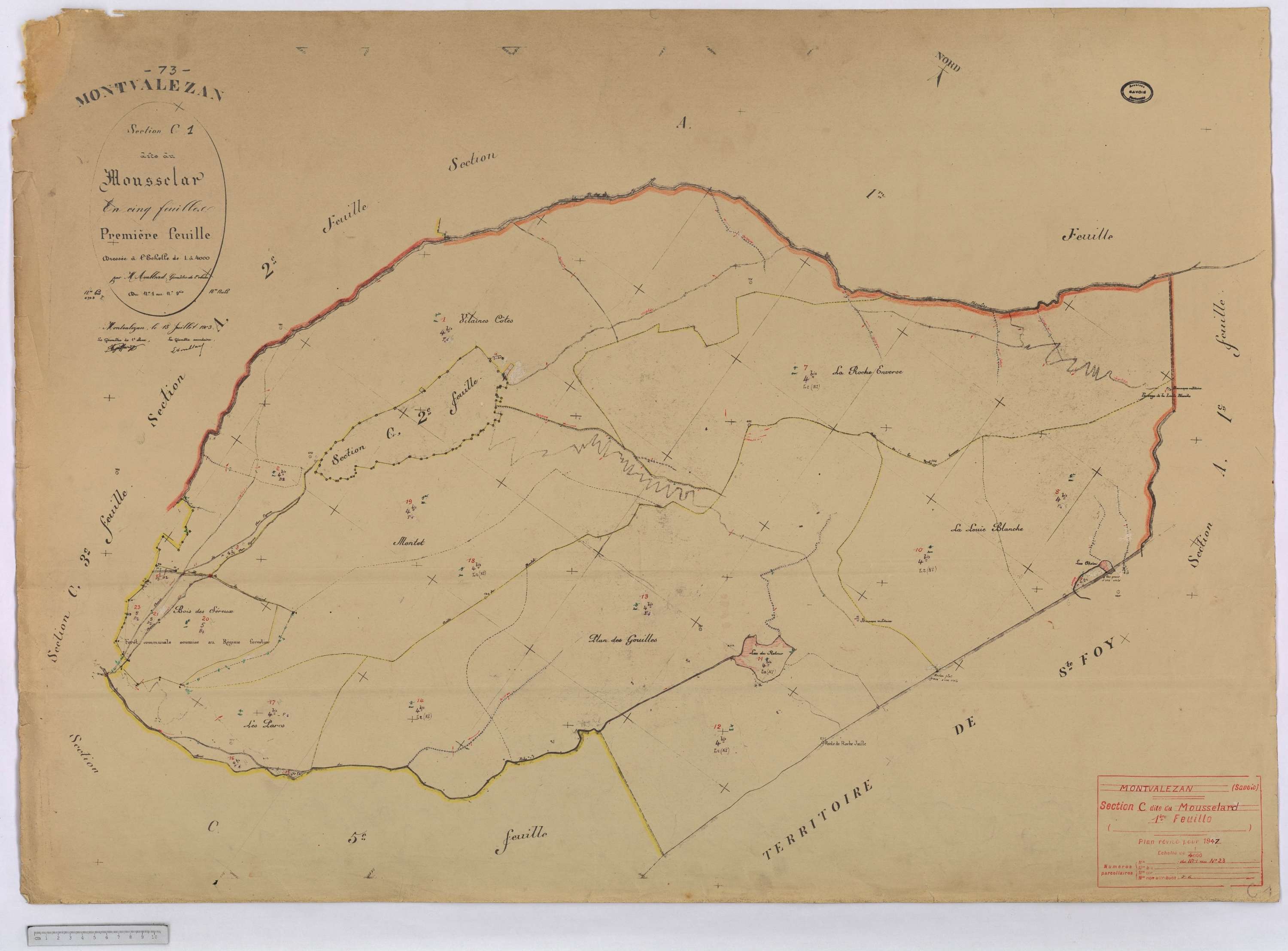 Montvalezan - Cadastre rénove (1947).