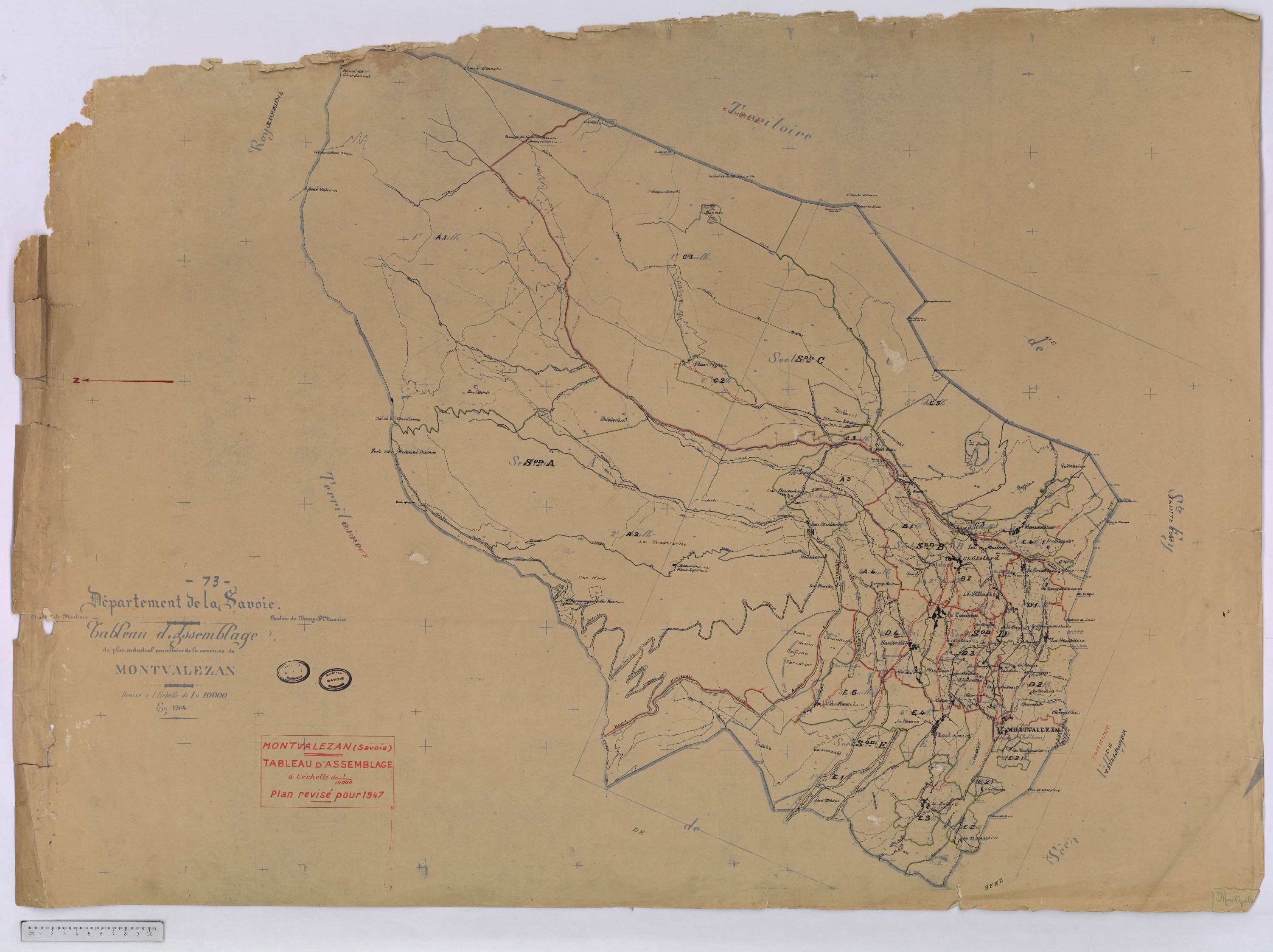 Montvalezan - Cadastre rénove (1947).