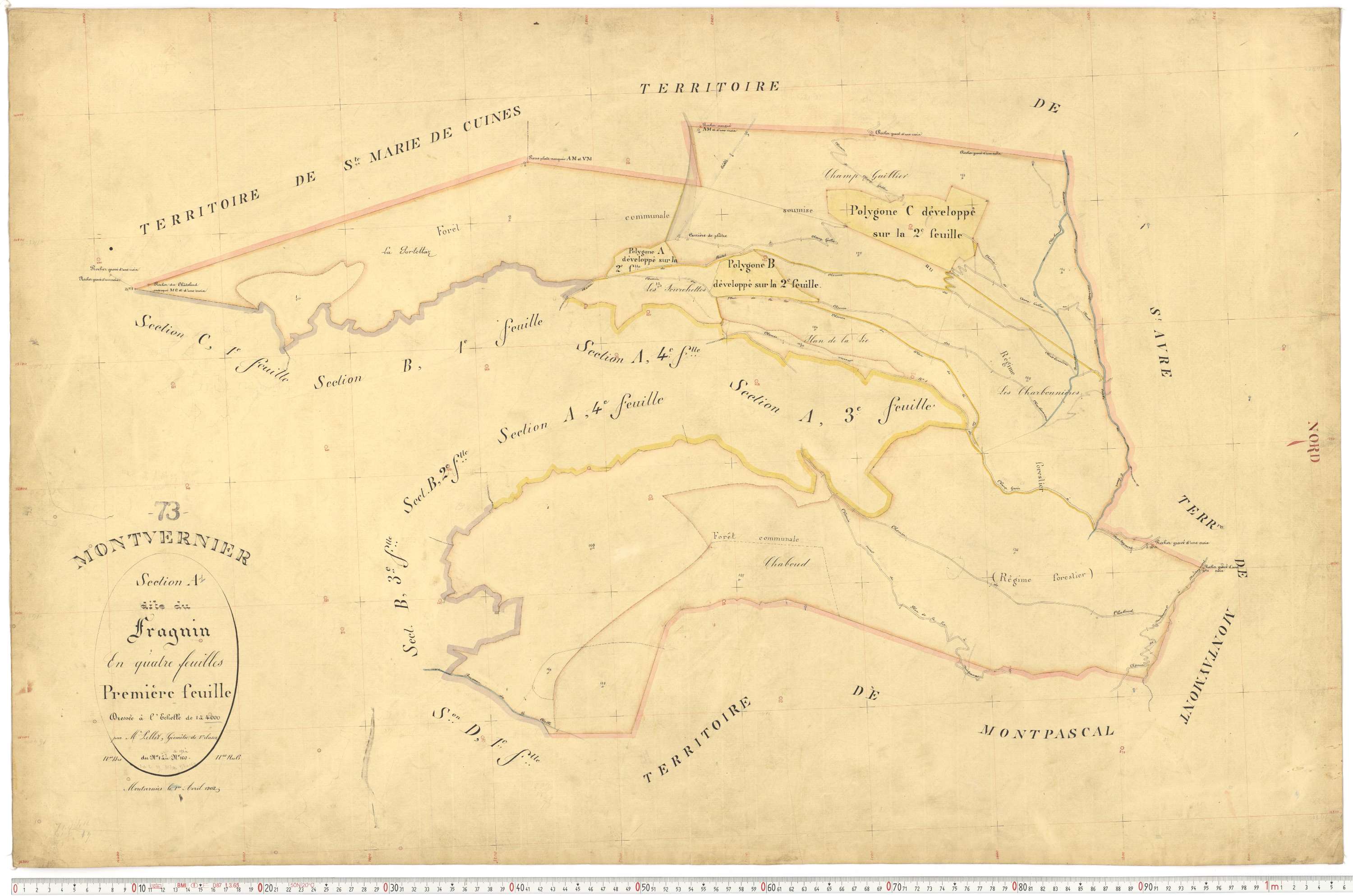 Montvernier - Plans cadastraux du premier cadastre français.