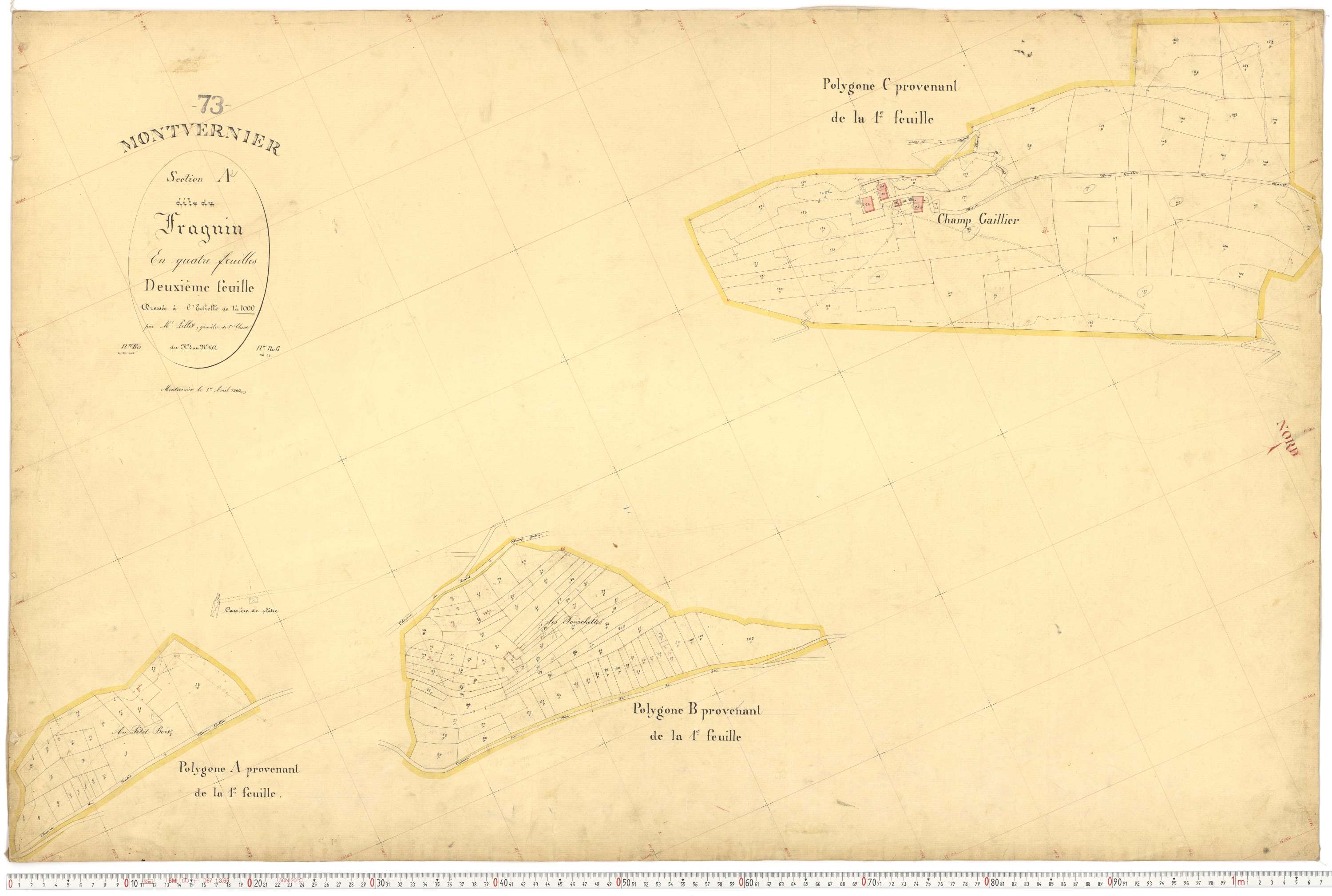 Montvernier - Plans cadastraux du premier cadastre français.