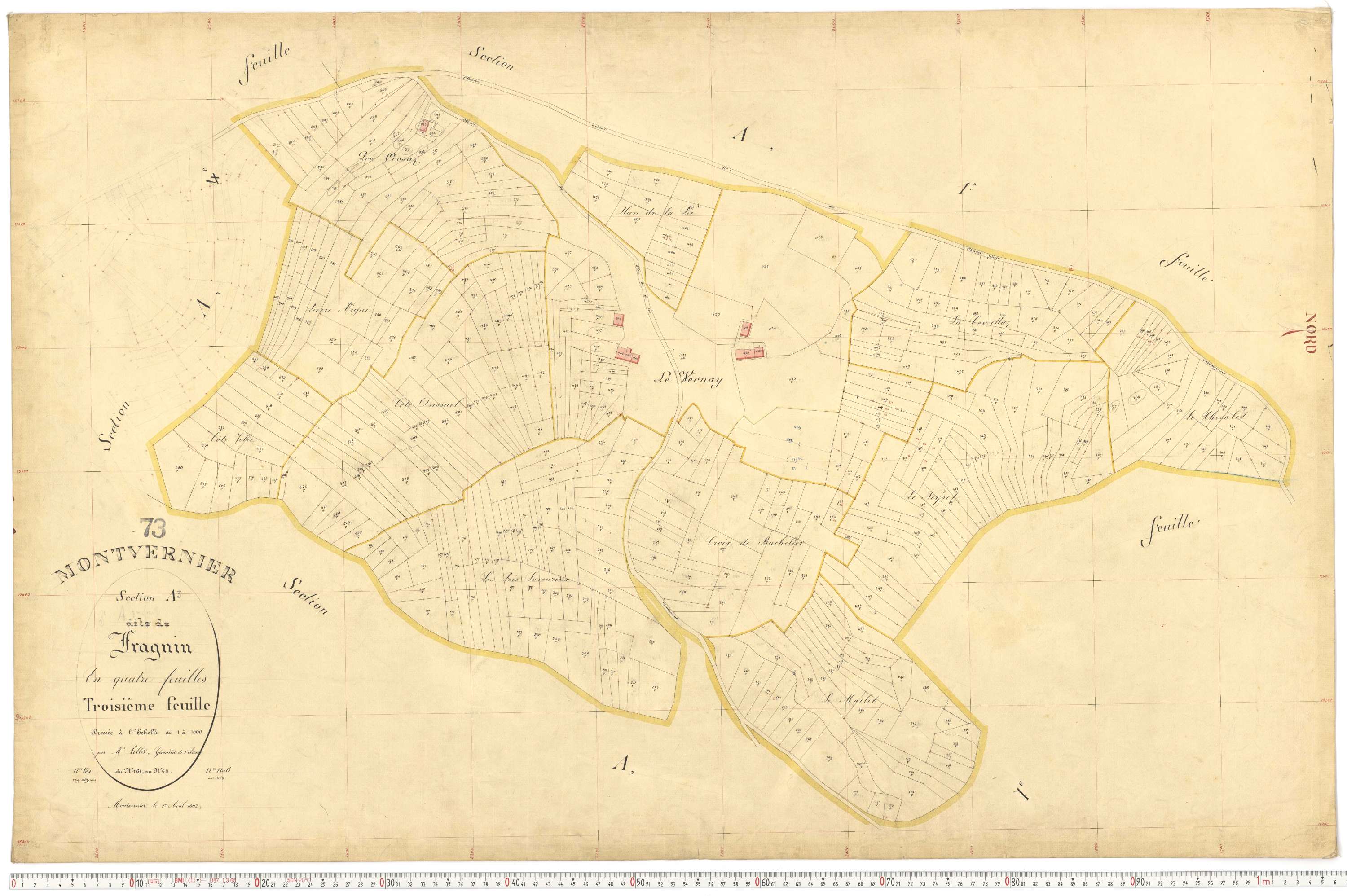 Montvernier - Plans cadastraux du premier cadastre français.