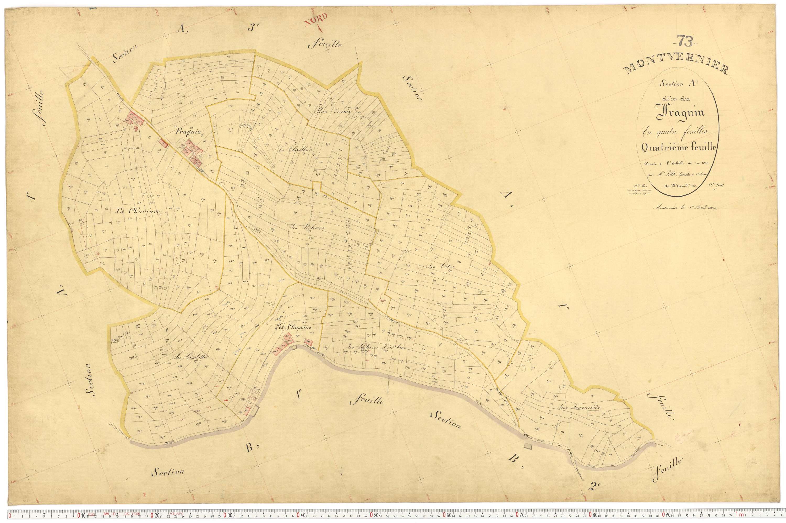 Montvernier - Plans cadastraux du premier cadastre français.