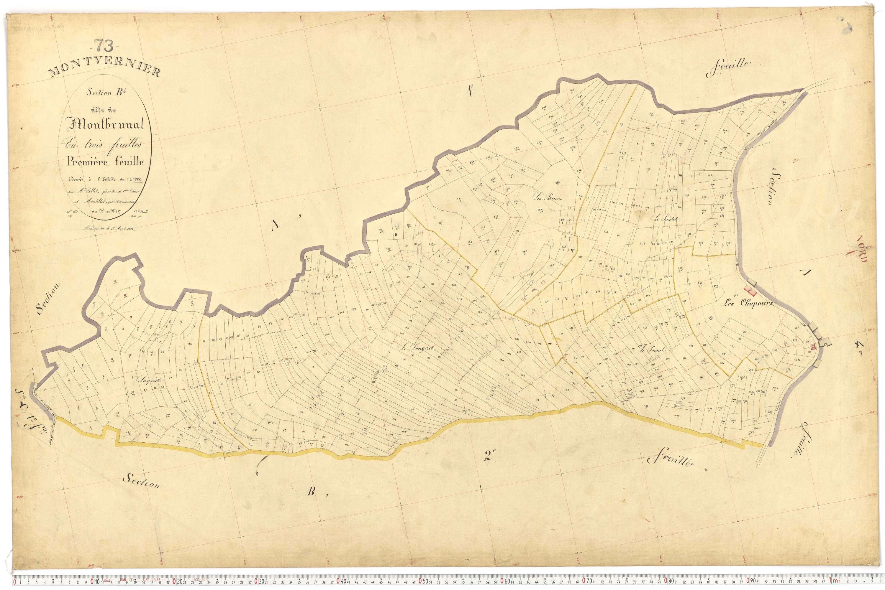 Montvernier - Plans cadastraux du premier cadastre français.