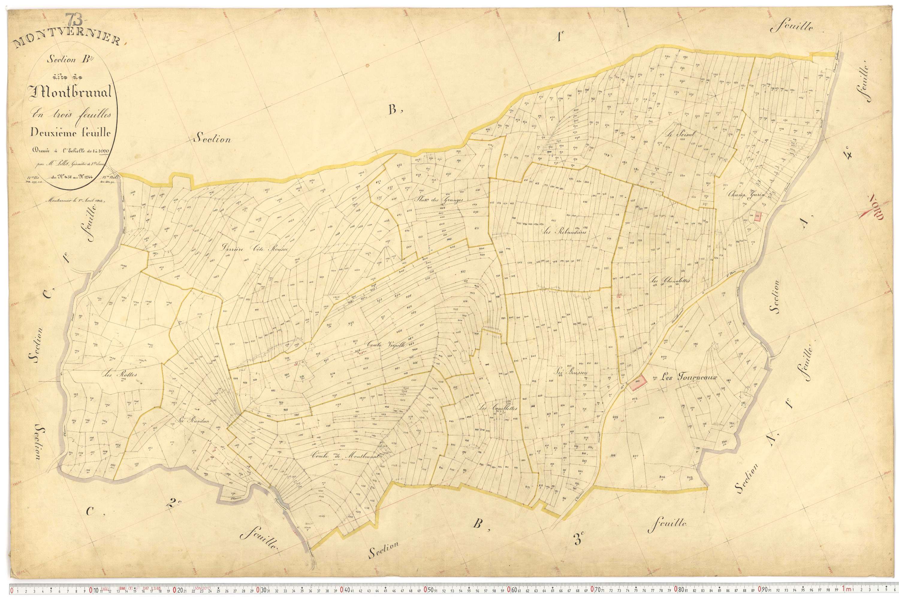 Montvernier - Plans cadastraux du premier cadastre français.