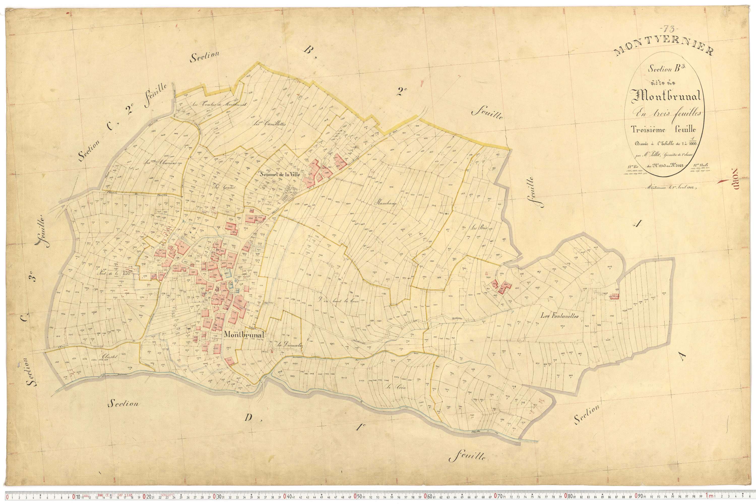 Montvernier - Plans cadastraux du premier cadastre français.