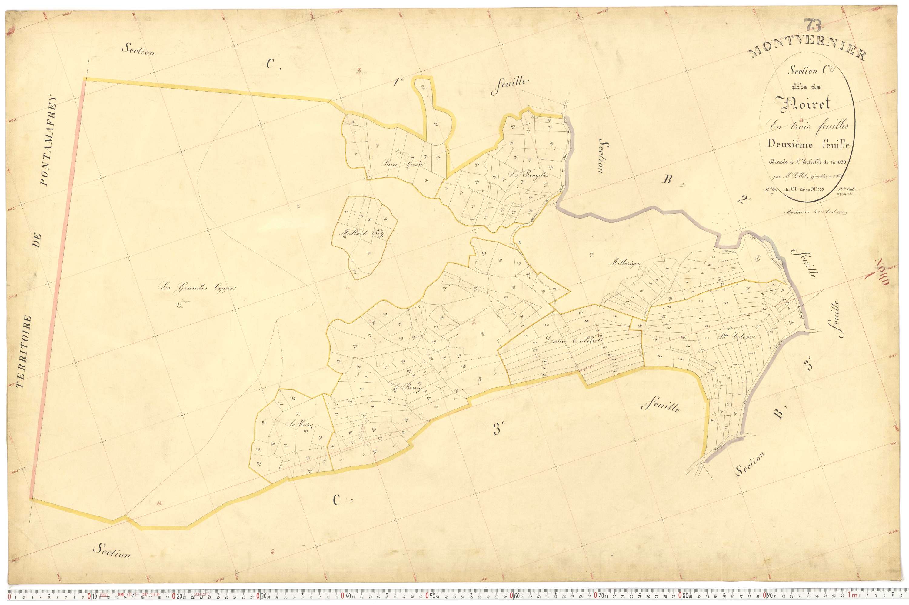 Montvernier - Plans cadastraux du premier cadastre français.