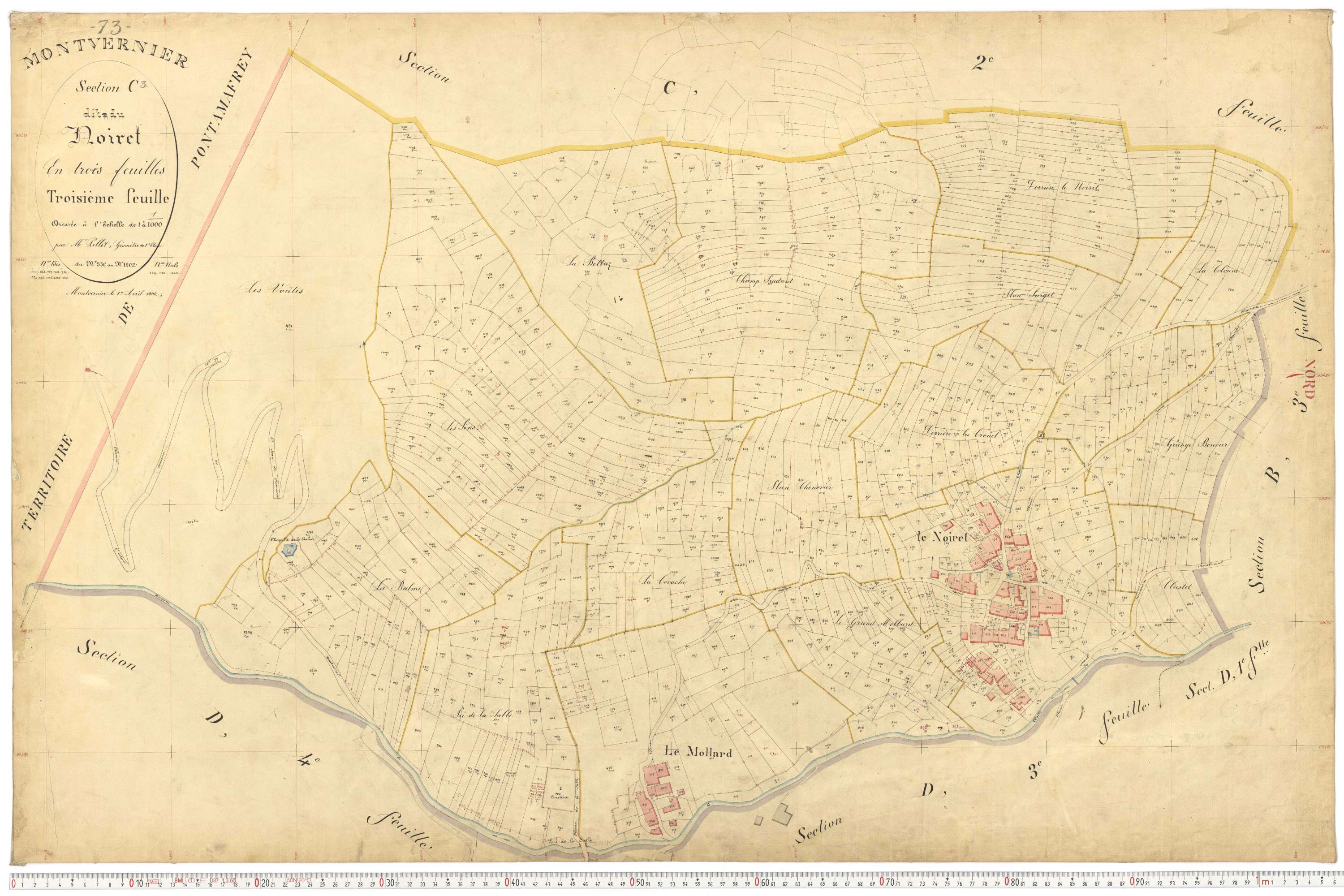 Montvernier - Plans cadastraux du premier cadastre français.