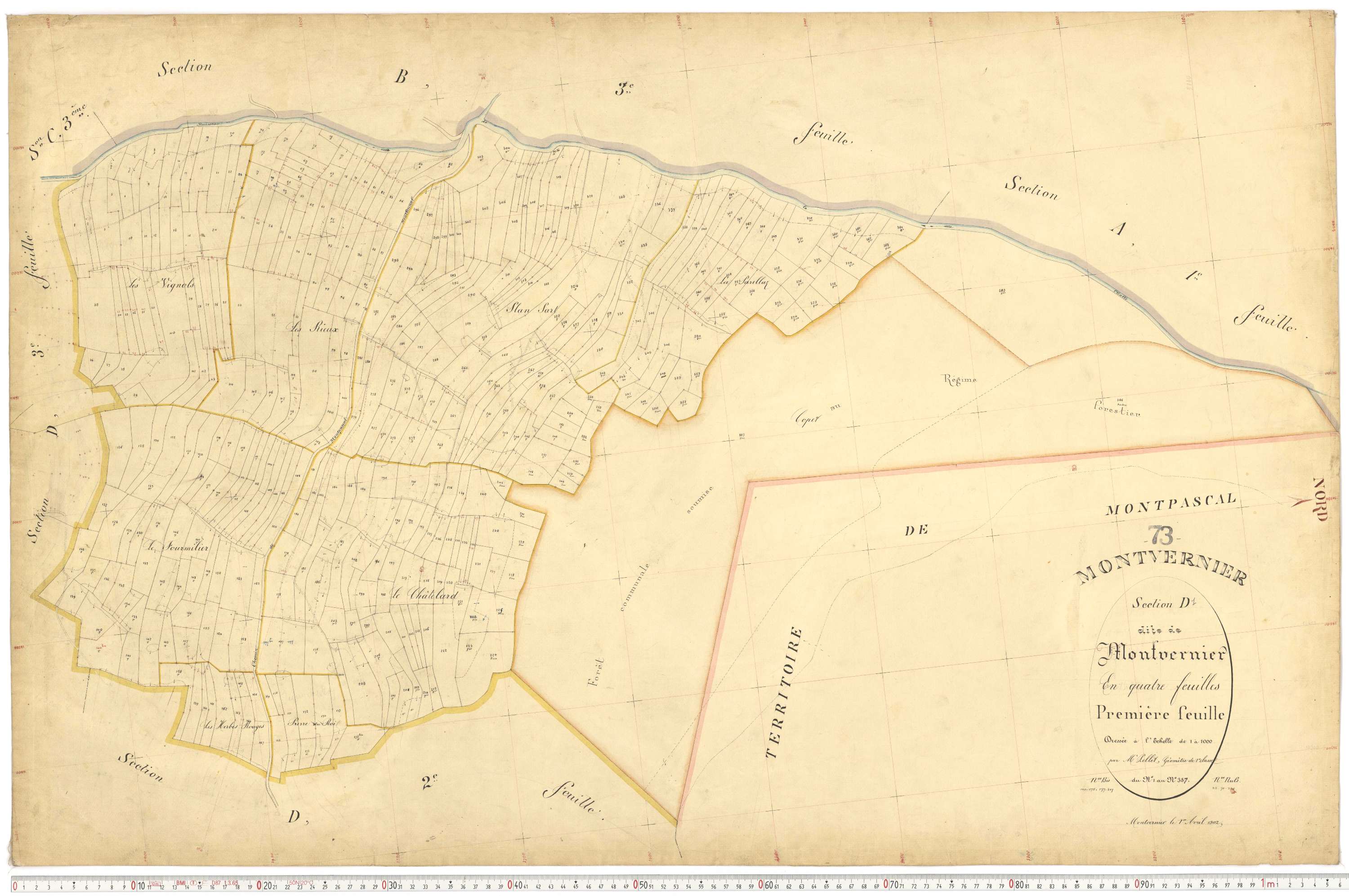 Montvernier - Plans cadastraux du premier cadastre français.