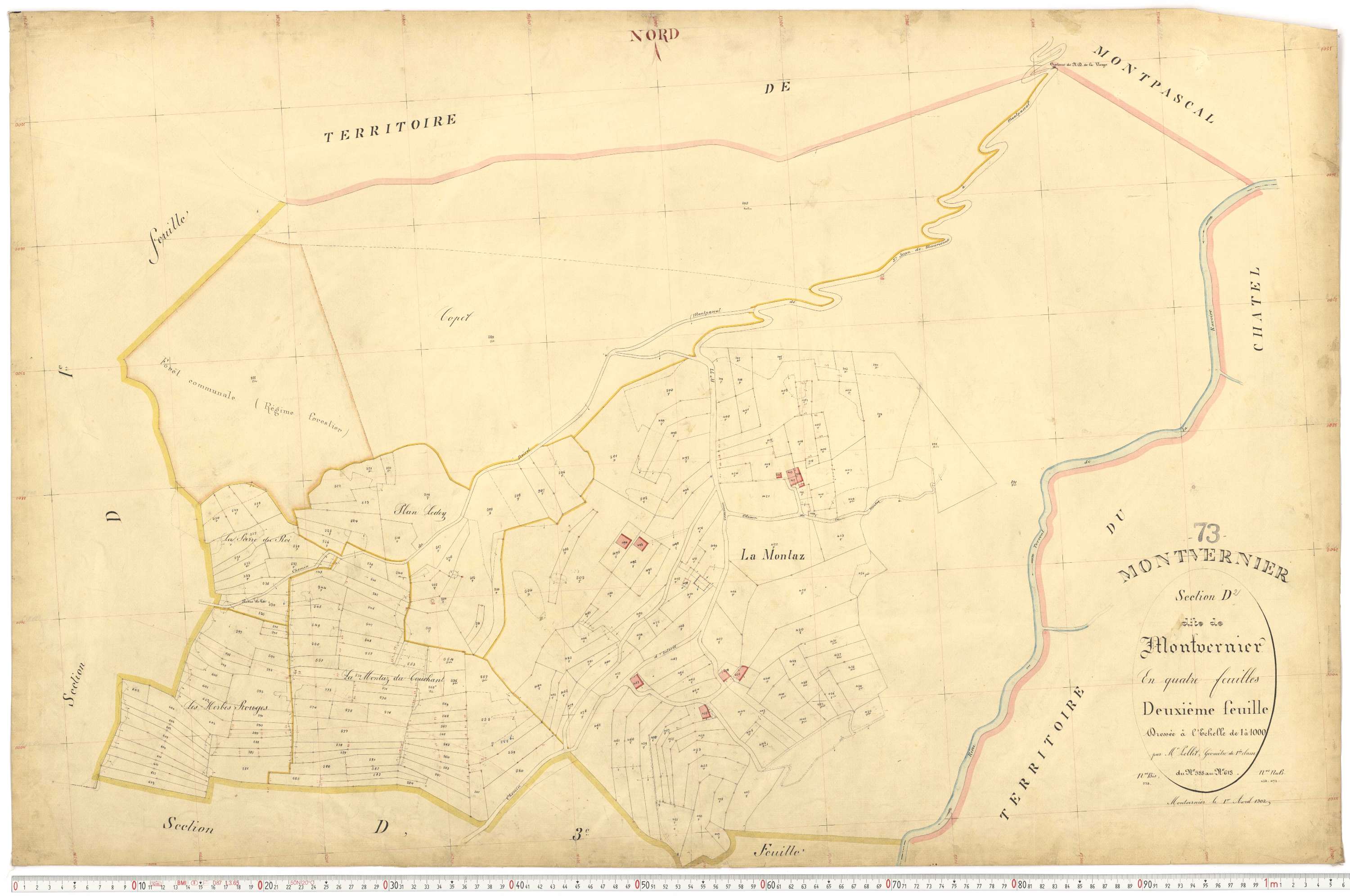 Montvernier - Plans cadastraux du premier cadastre français.