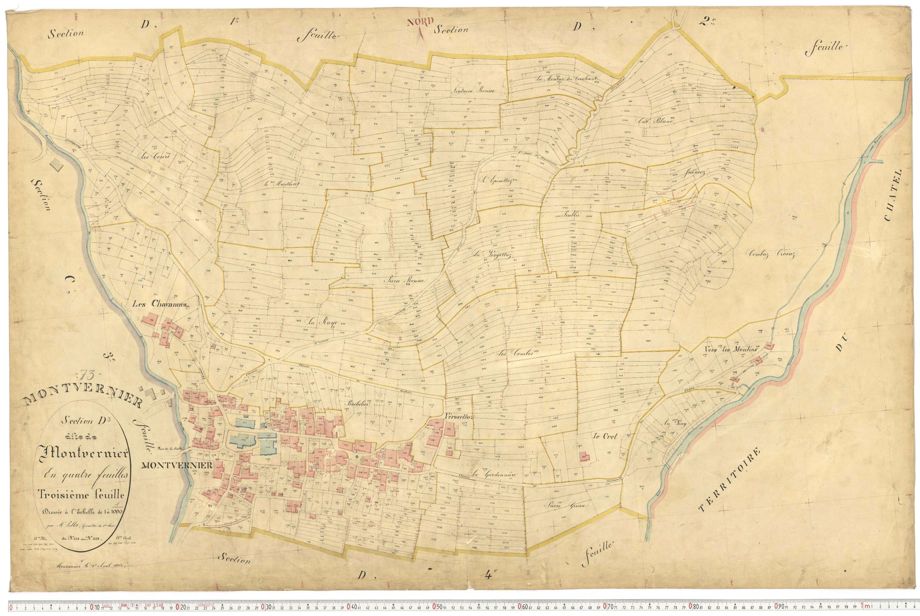 Montvernier - Plans cadastraux du premier cadastre français.
