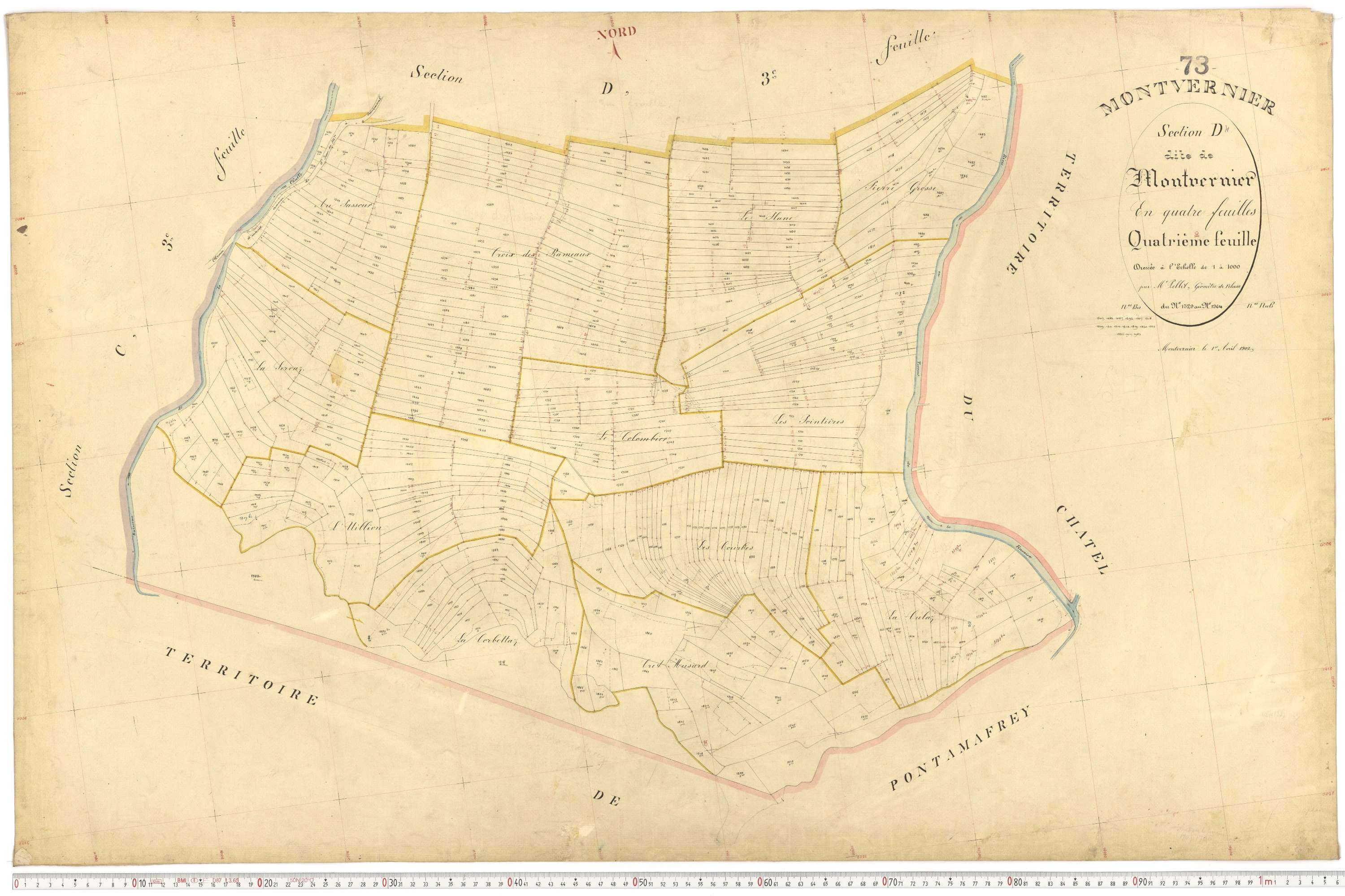 Montvernier - Plans cadastraux du premier cadastre français.