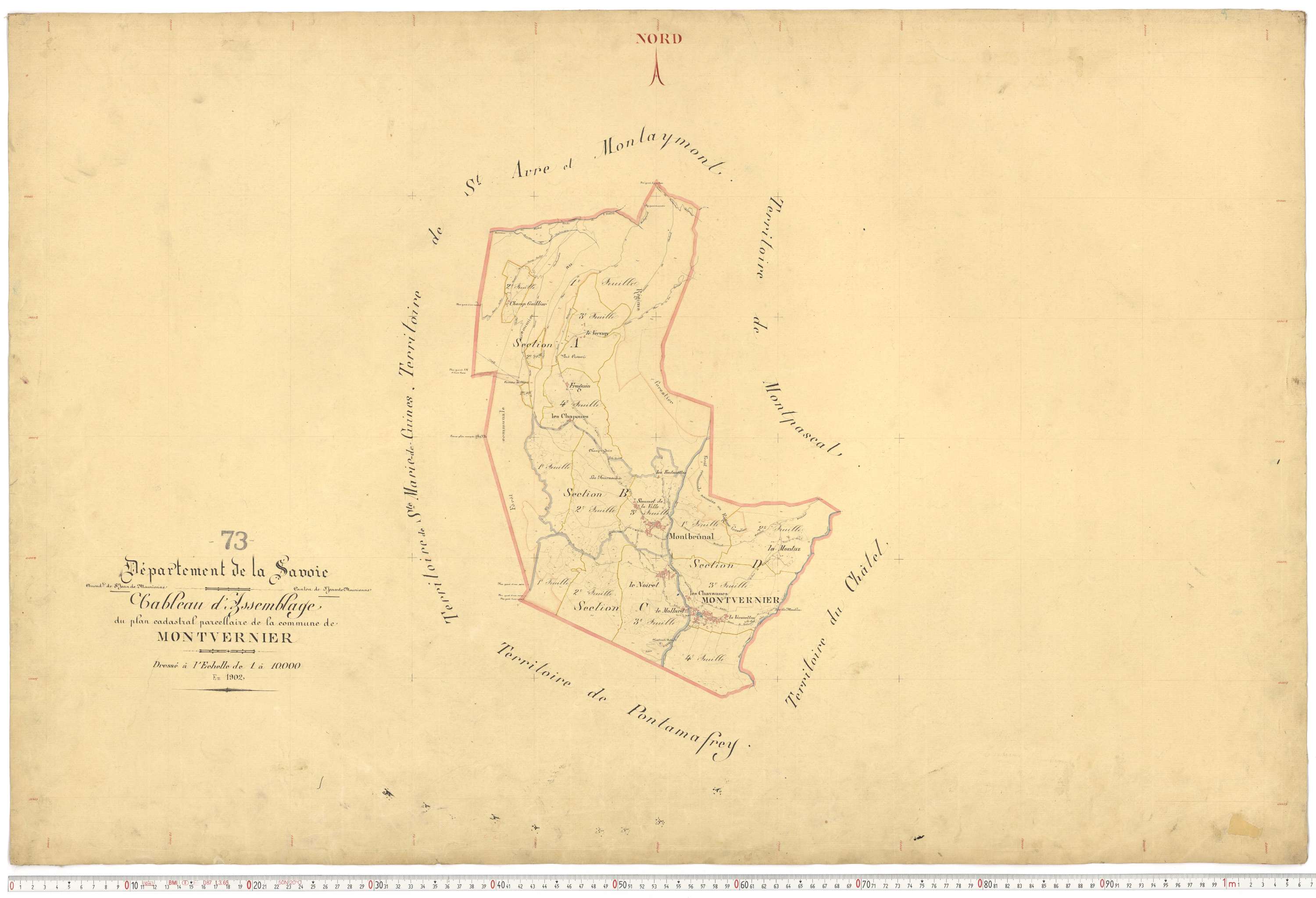 Montvernier - Plans cadastraux du premier cadastre français.