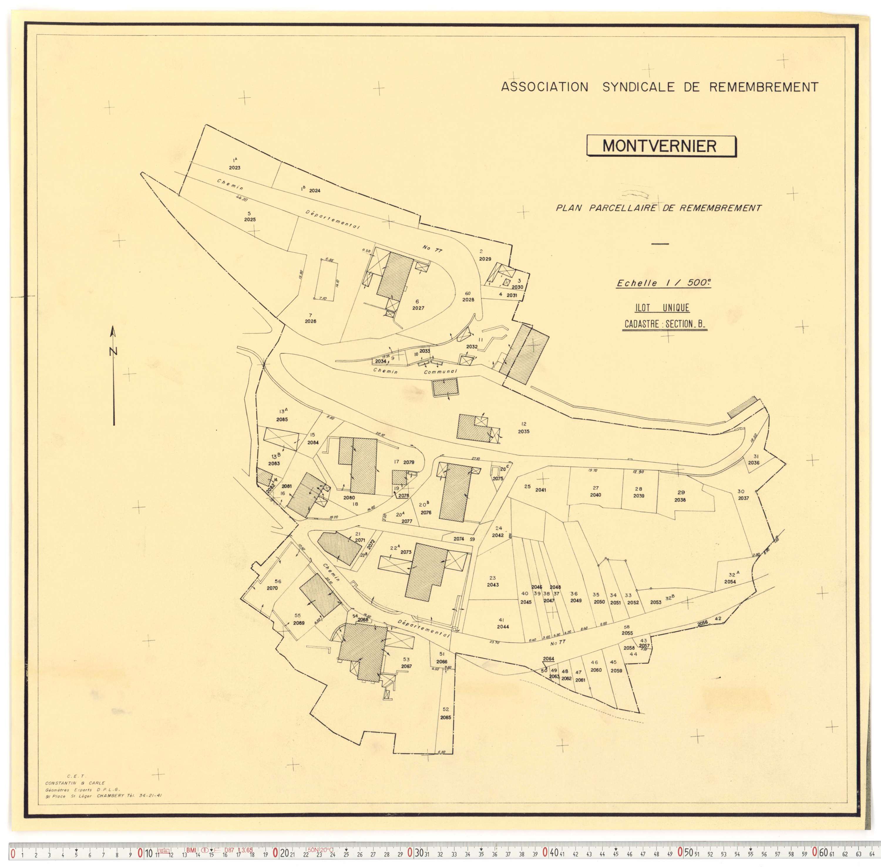 Montvernier - Plans cadastraux du cadastre rénové.