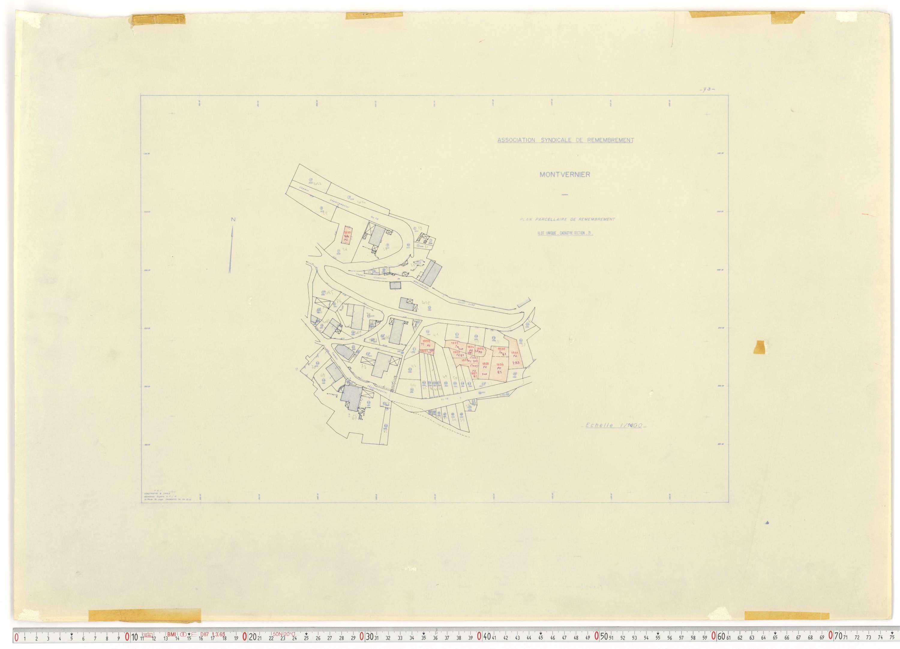 Montvernier - Plans cadastraux du cadastre rénové.