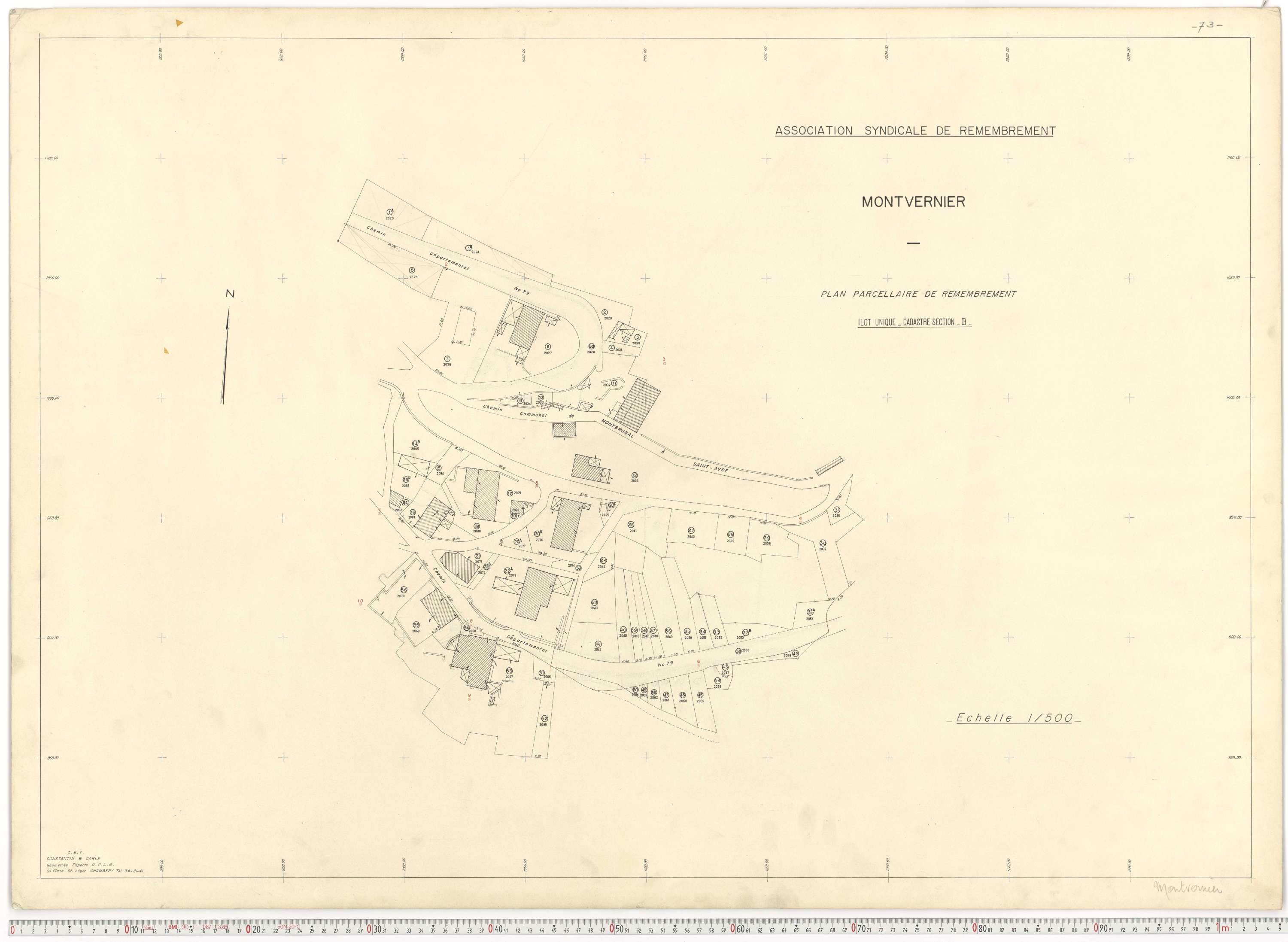 Montvernier - Plans cadastraux du cadastre rénové.