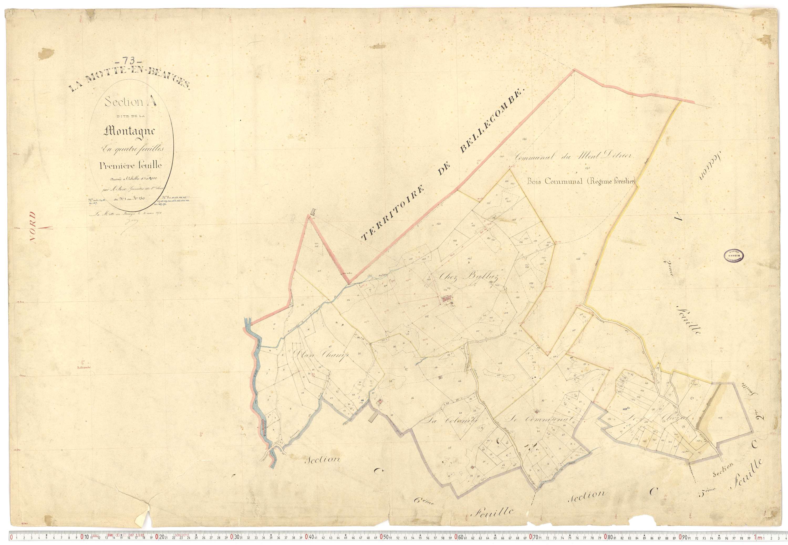 La Motte-en-Bauges - Cadastre français (1878).