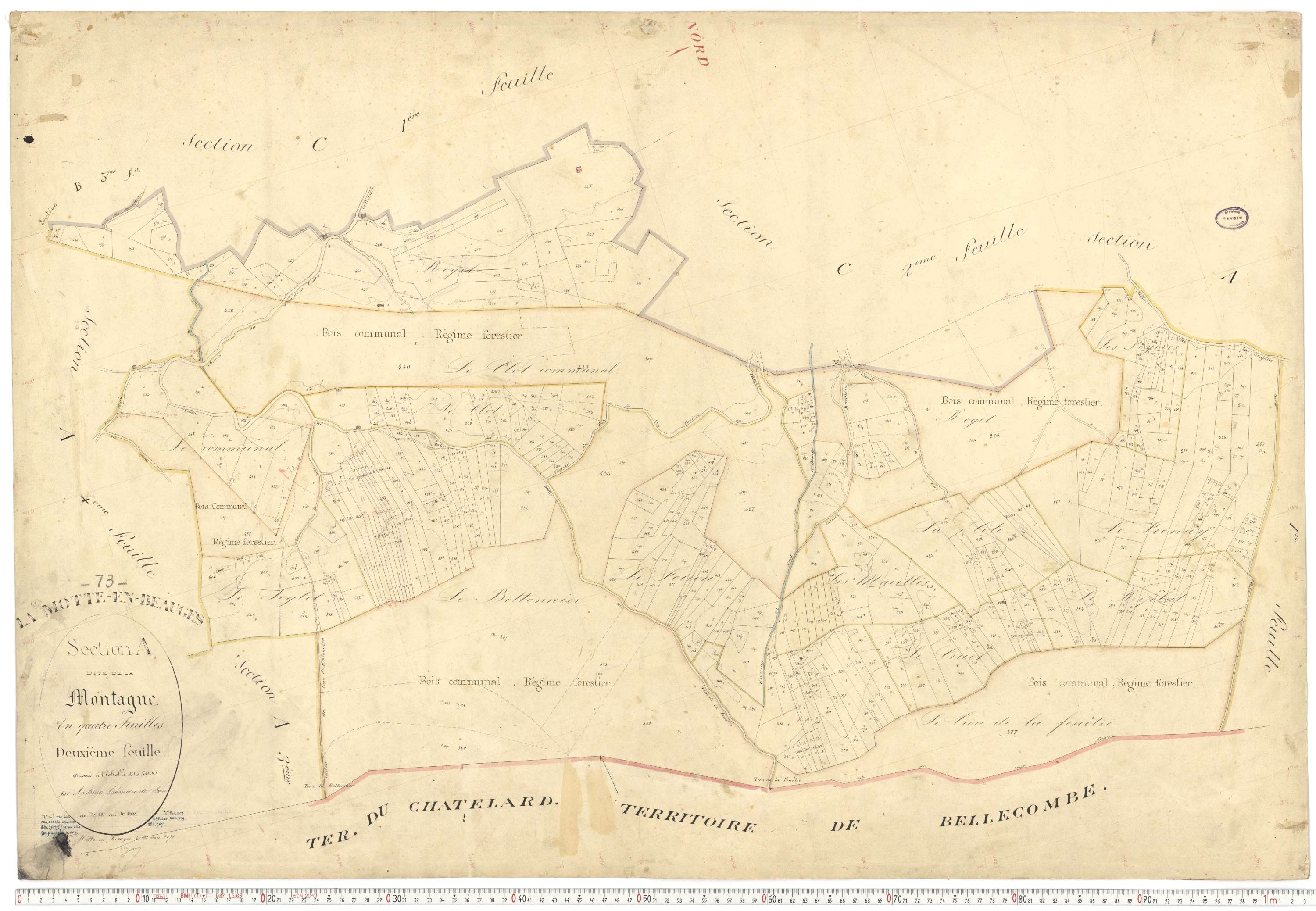 La Motte-en-Bauges - Cadastre français (1878).