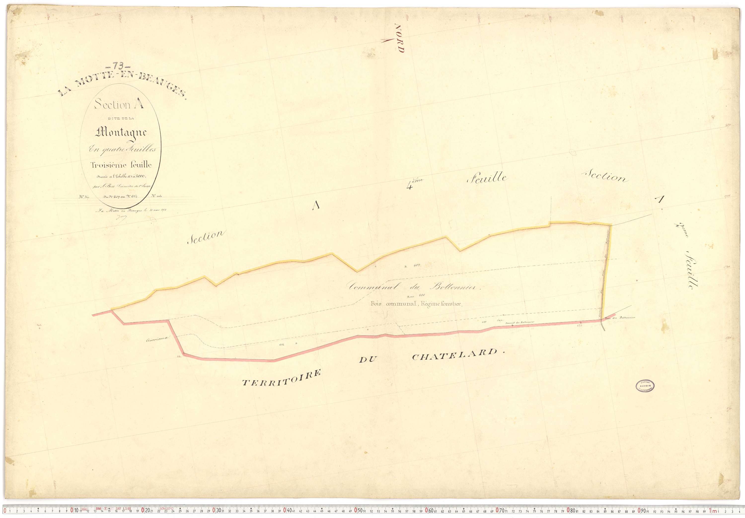 La Motte-en-Bauges - Cadastre français (1878).
