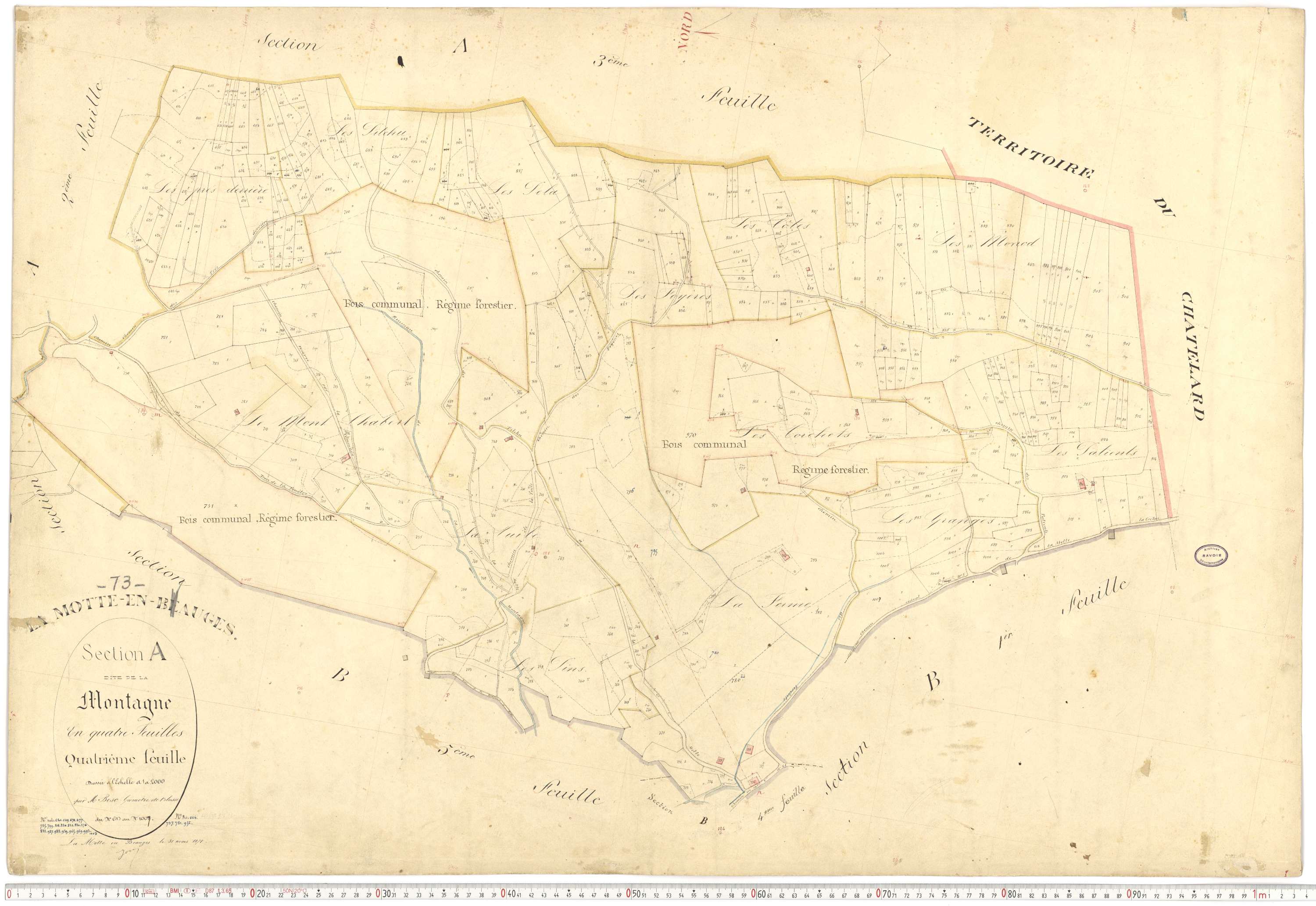La Motte-en-Bauges - Cadastre français (1878).