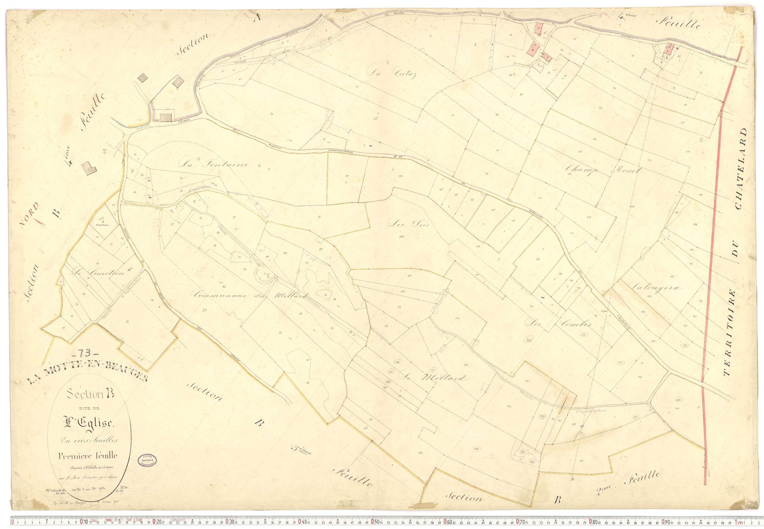 La Motte-en-Bauges - Cadastre français (1878).