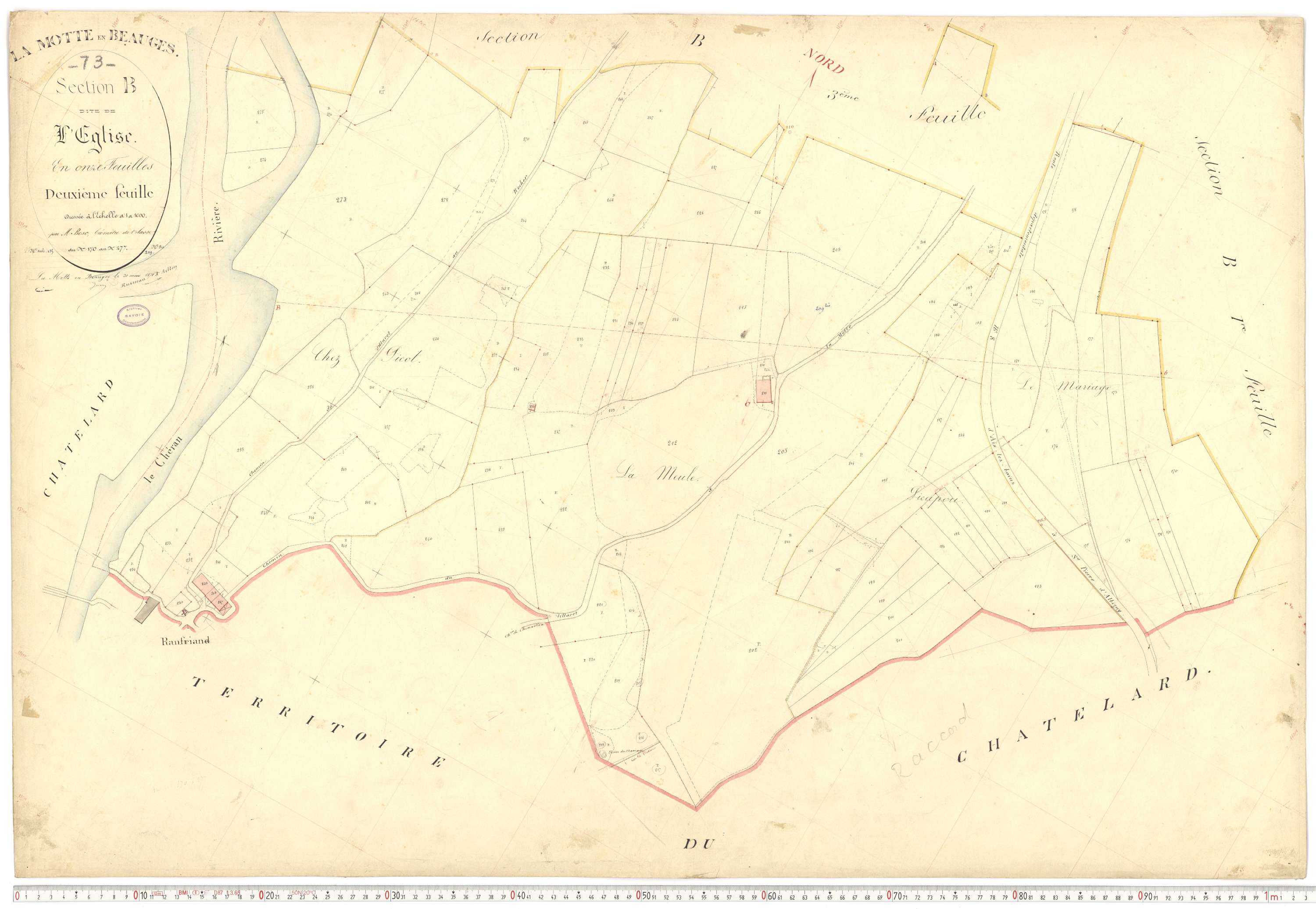 La Motte-en-Bauges - Cadastre français (1878).