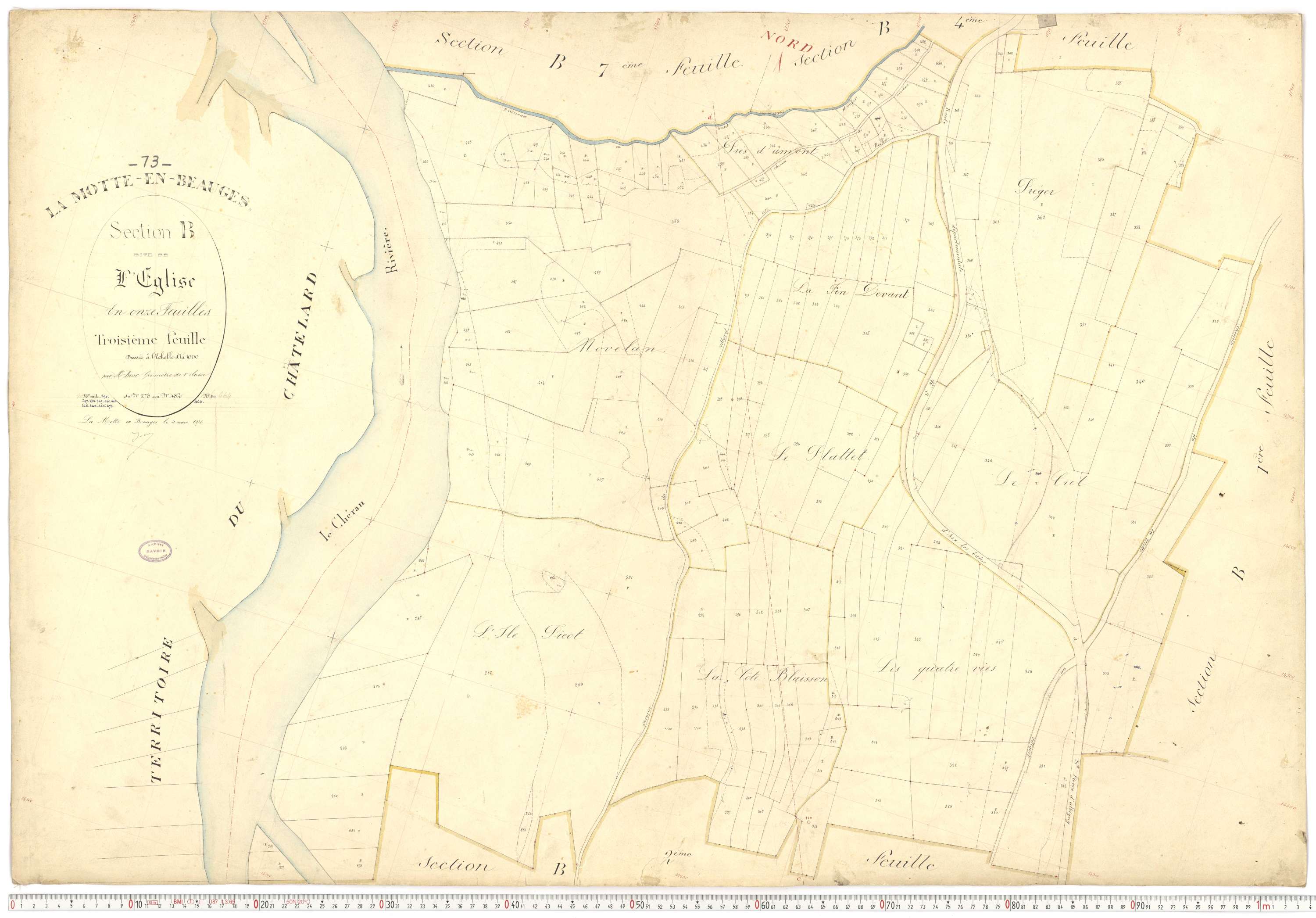 La Motte-en-Bauges - Cadastre français (1878).