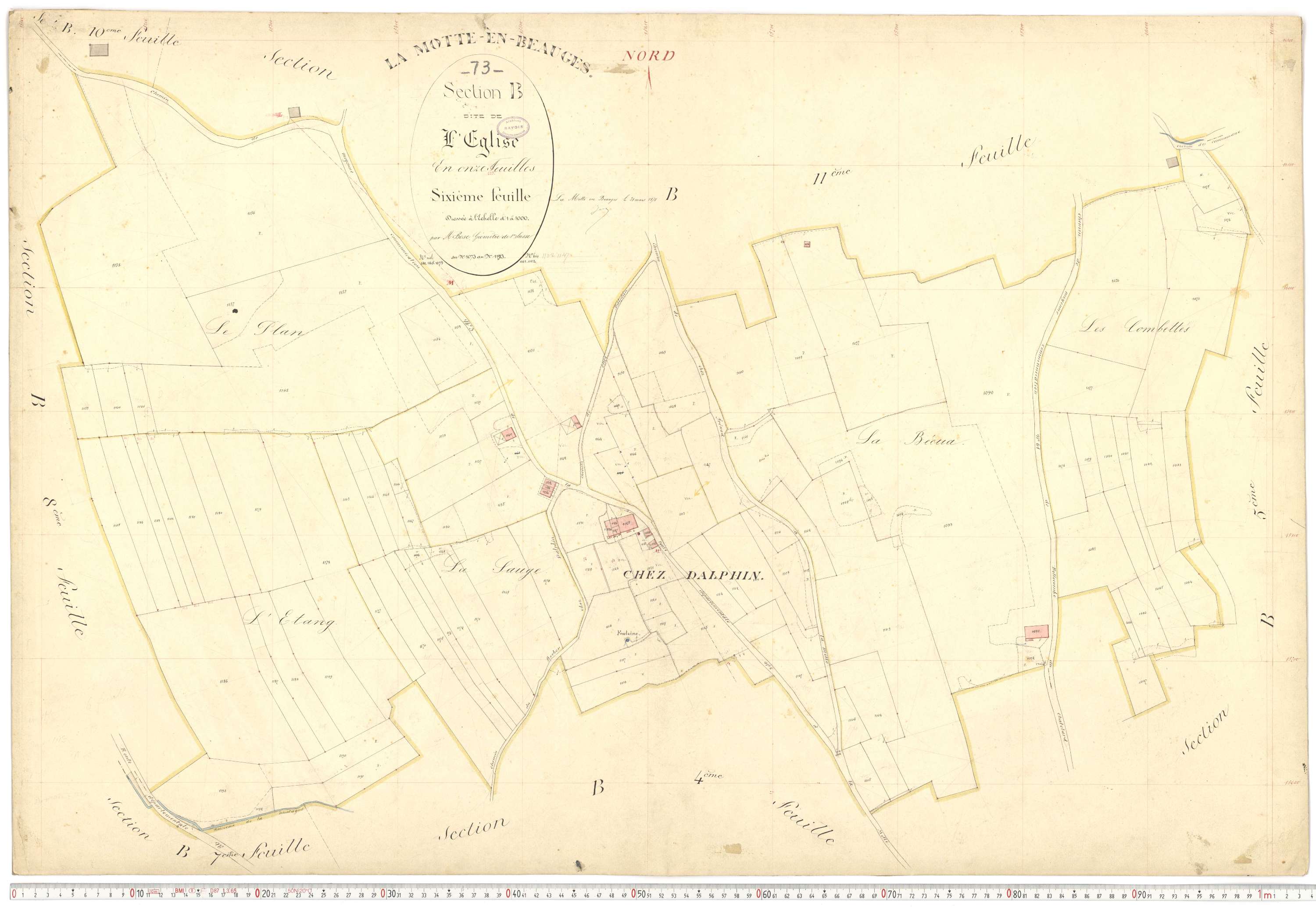 La Motte-en-Bauges - Cadastre français (1878).