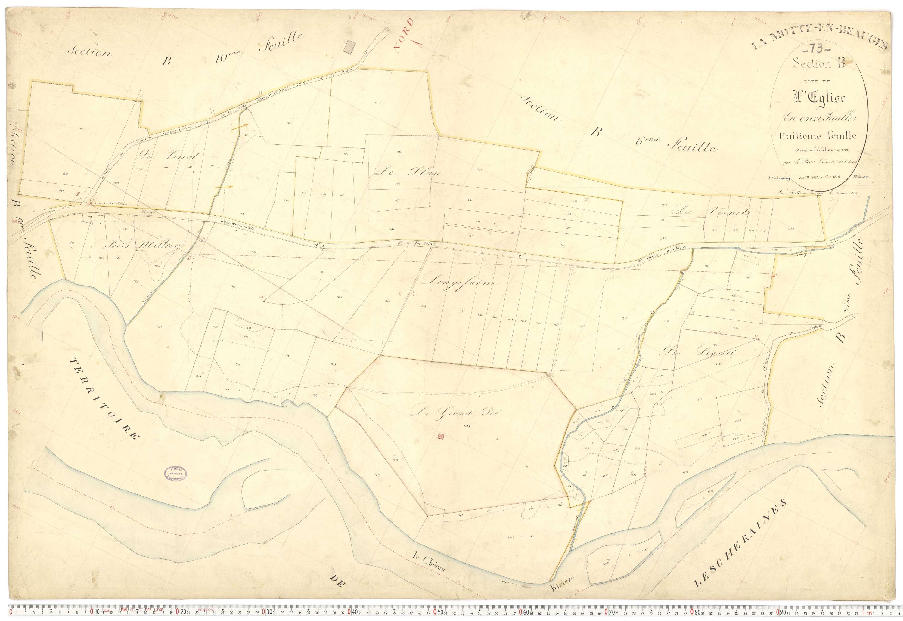 La Motte-en-Bauges - Cadastre français (1878).