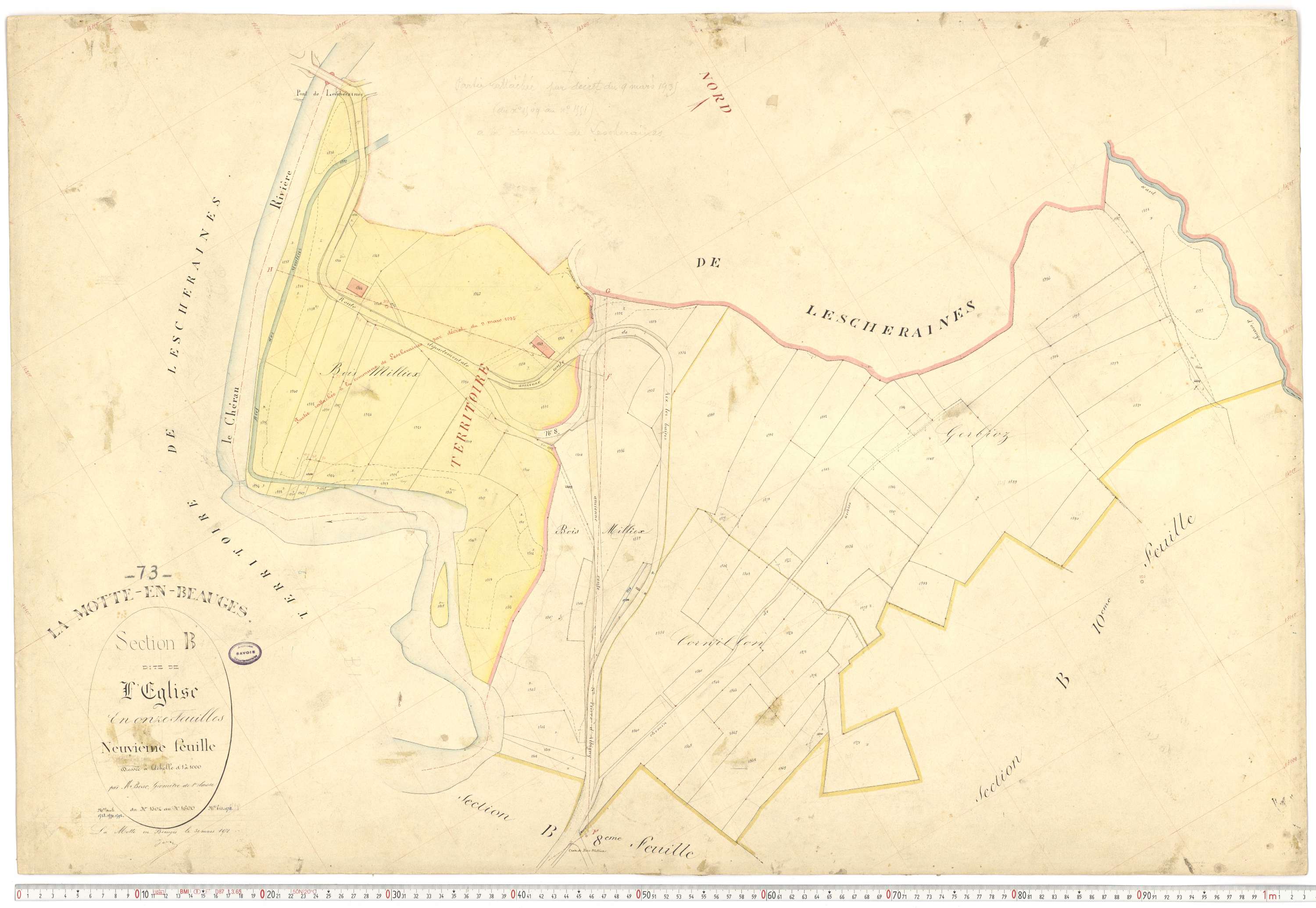 La Motte-en-Bauges - Cadastre français (1878).