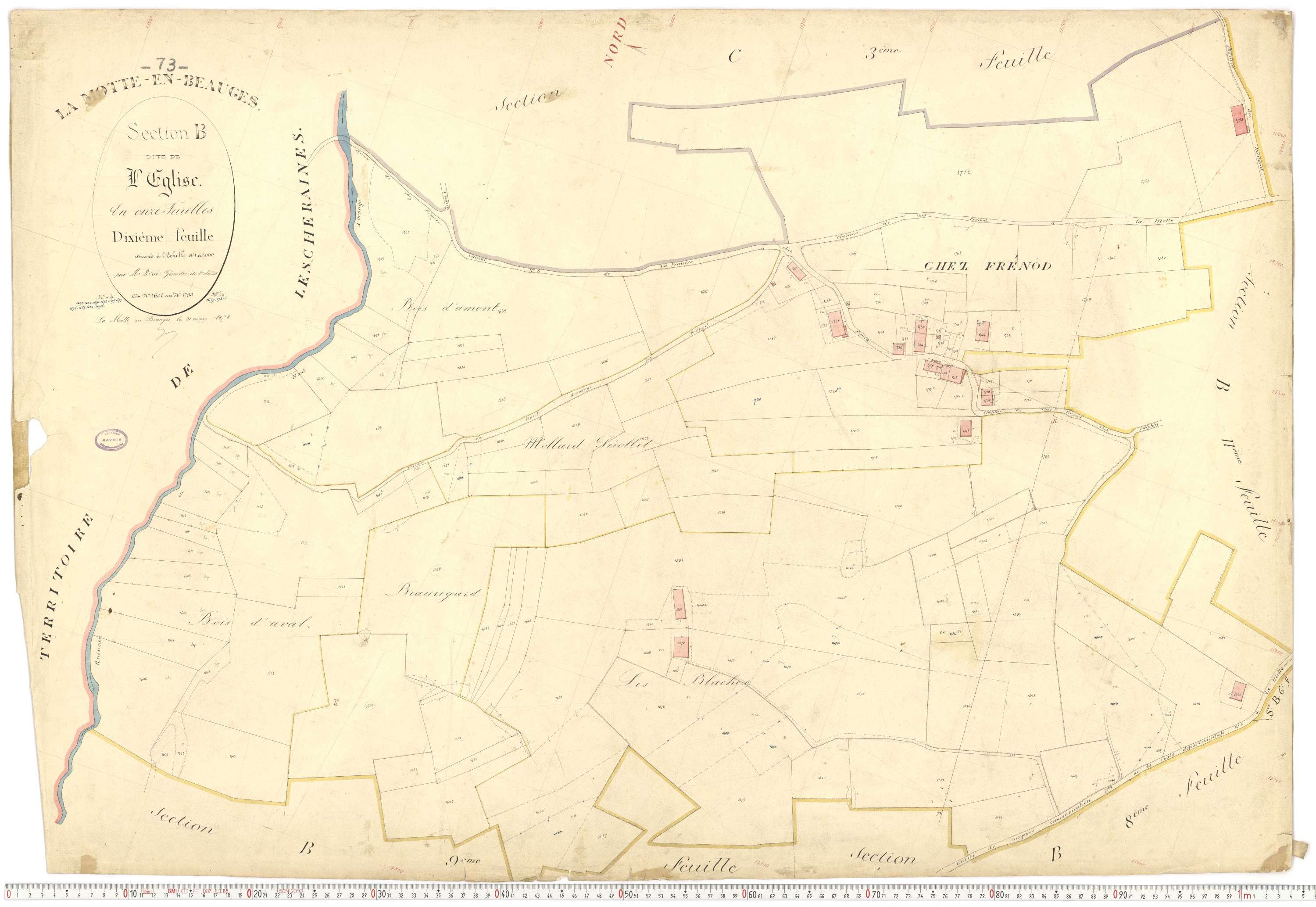 La Motte-en-Bauges - Cadastre français (1878).