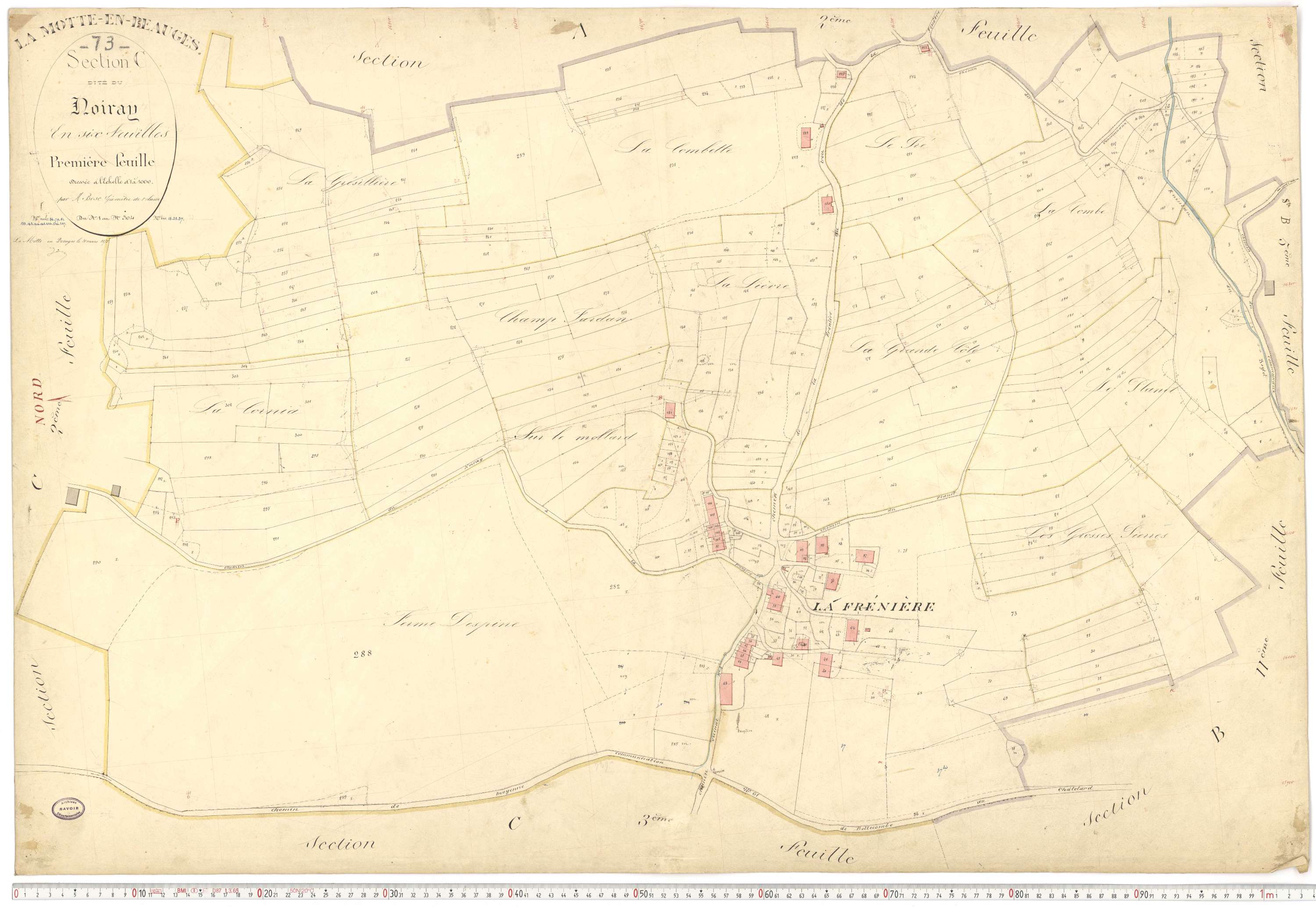 La Motte-en-Bauges - Cadastre français (1878).