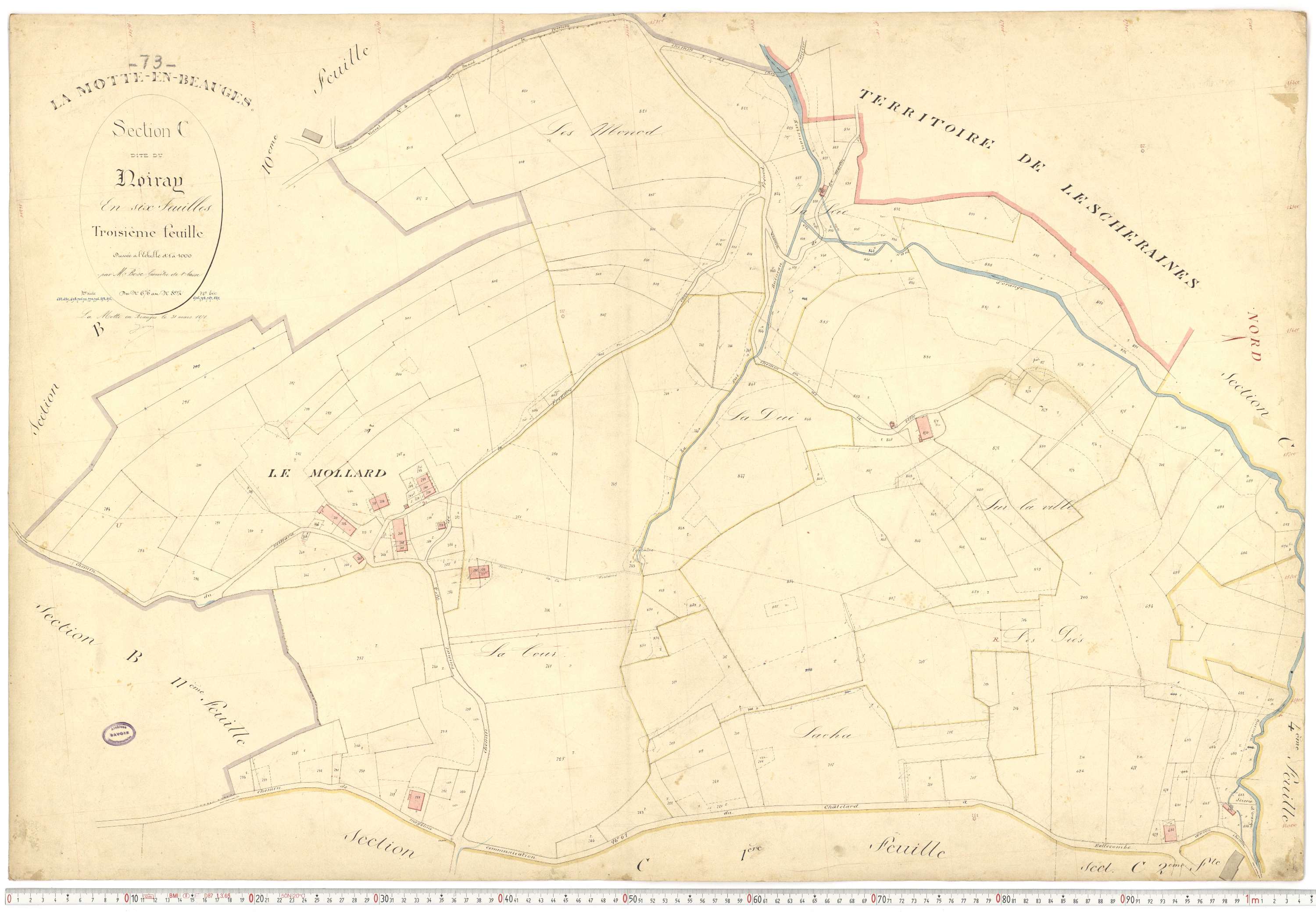 La Motte-en-Bauges - Cadastre français (1878).