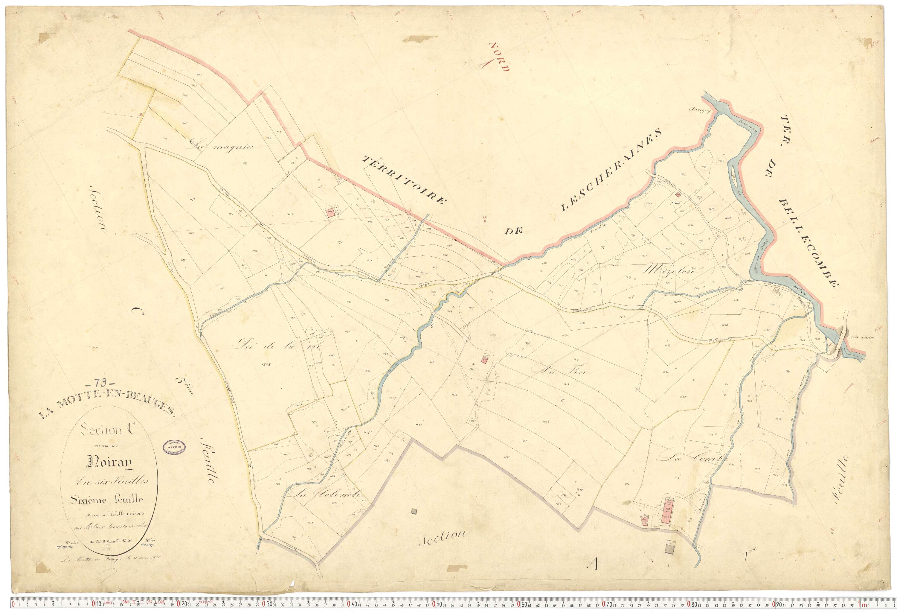 La Motte-en-Bauges - Cadastre français (1878).