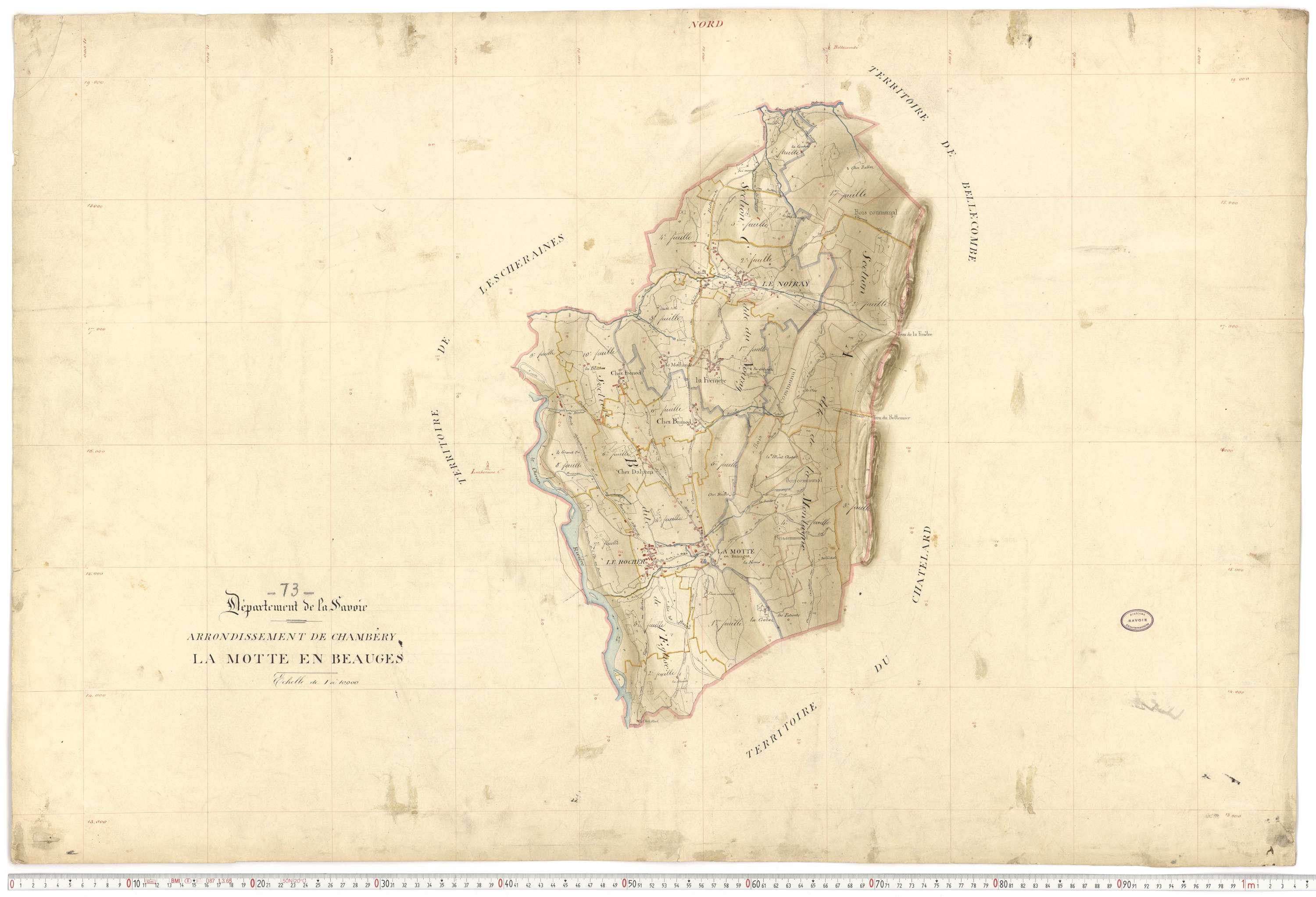 La Motte-en-Bauges - Cadastre français (1878).