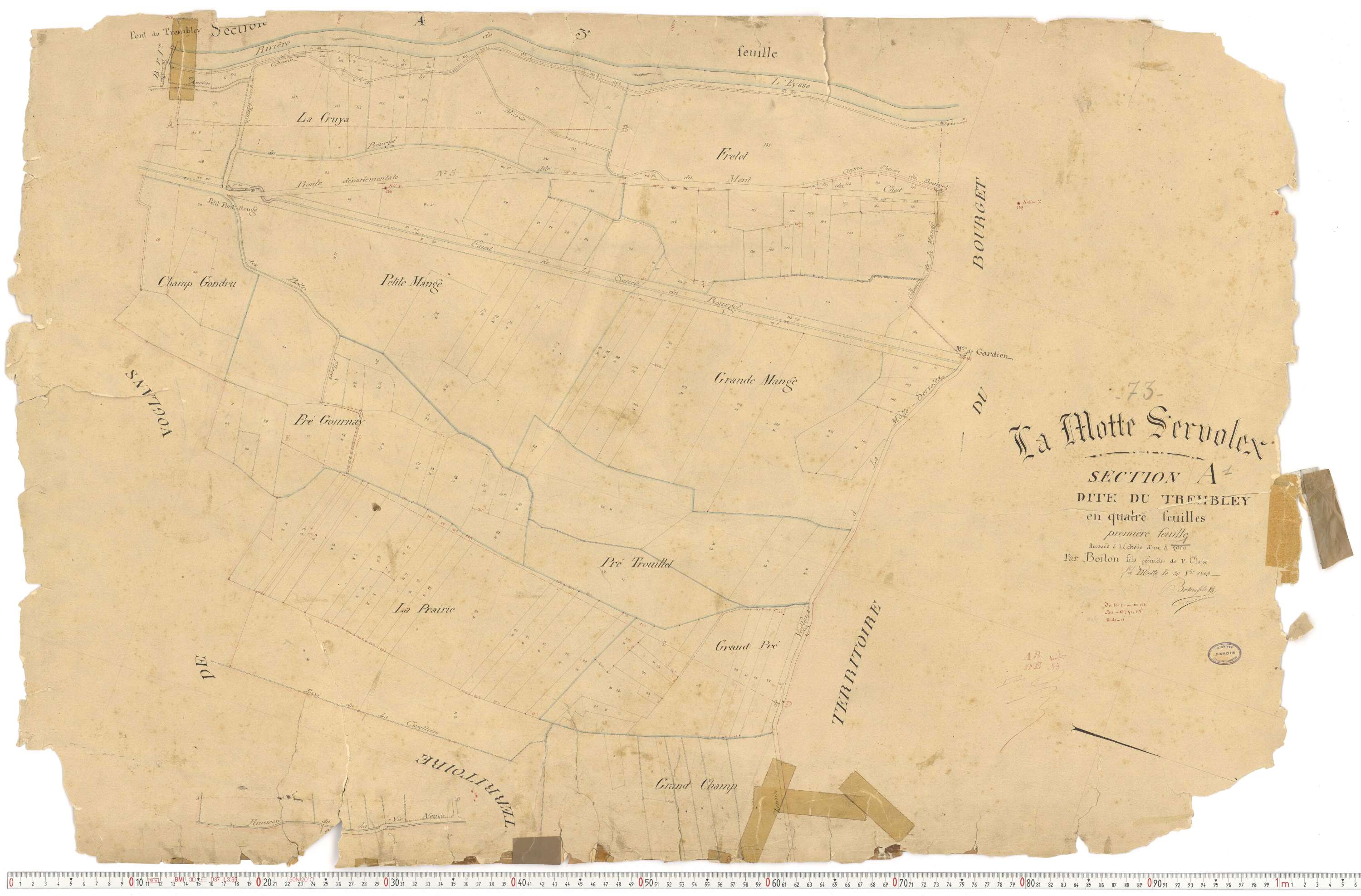 La Motte-Servolex - Cadastre français (1863).