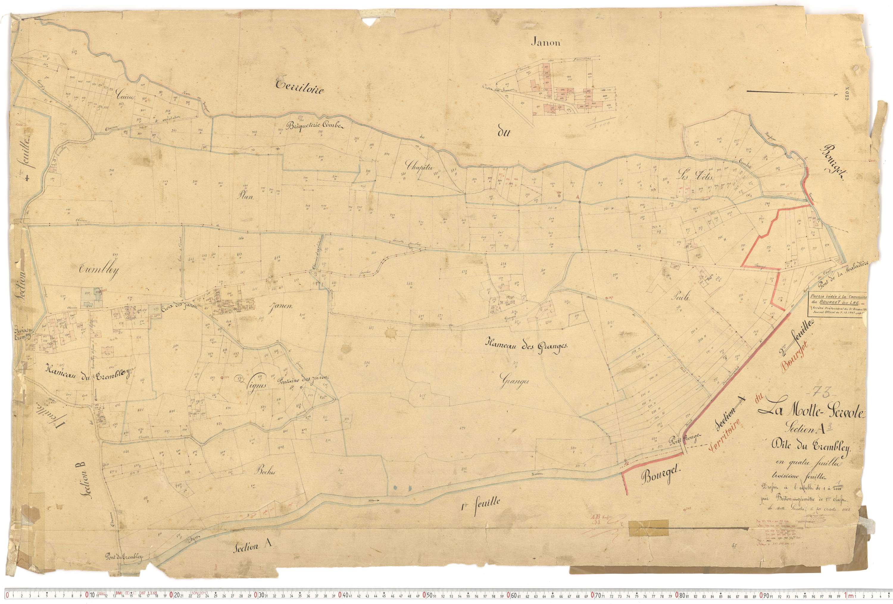 La Motte-Servolex - Cadastre français (1863).