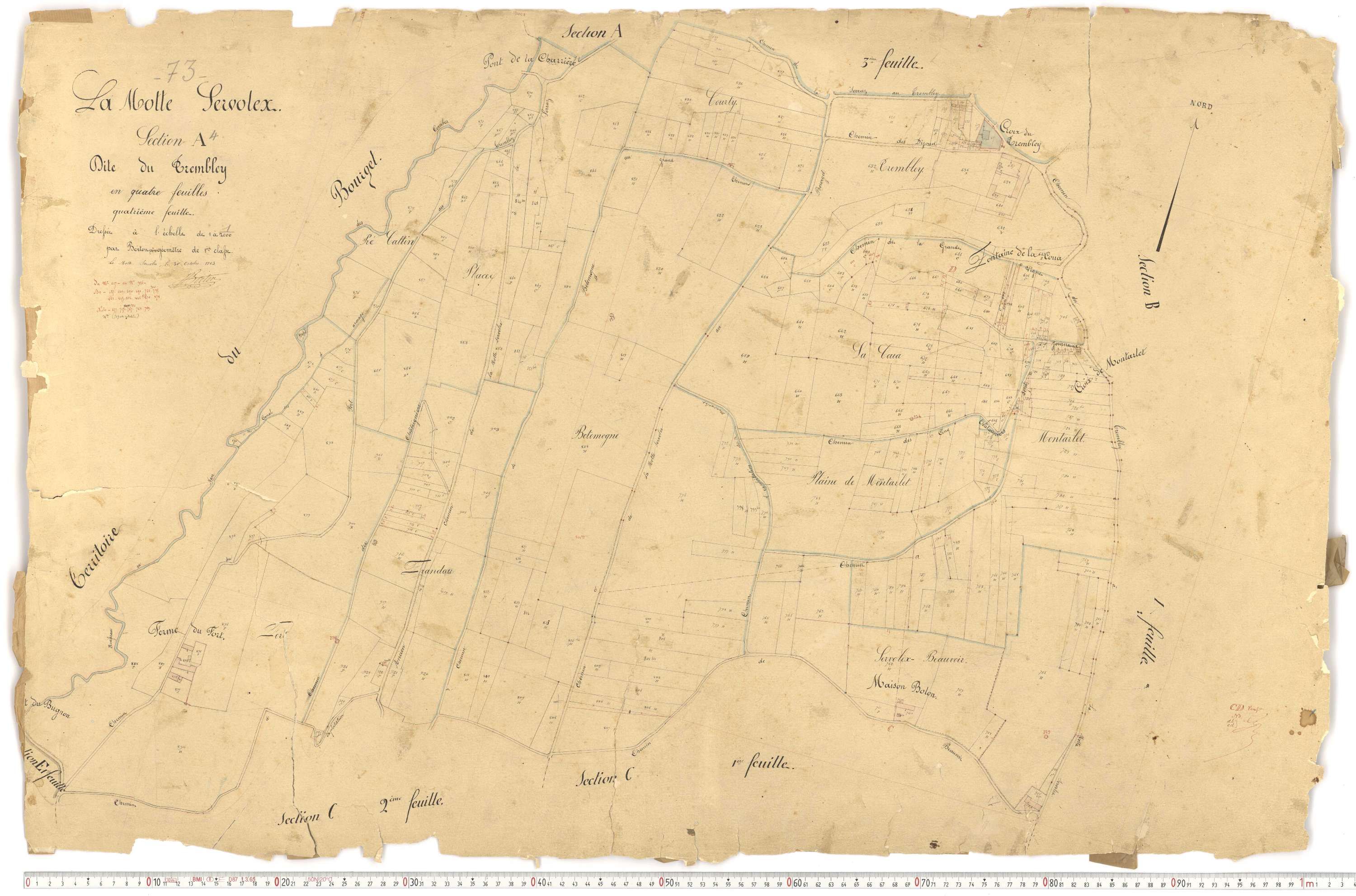 La Motte-Servolex - Cadastre français (1863).